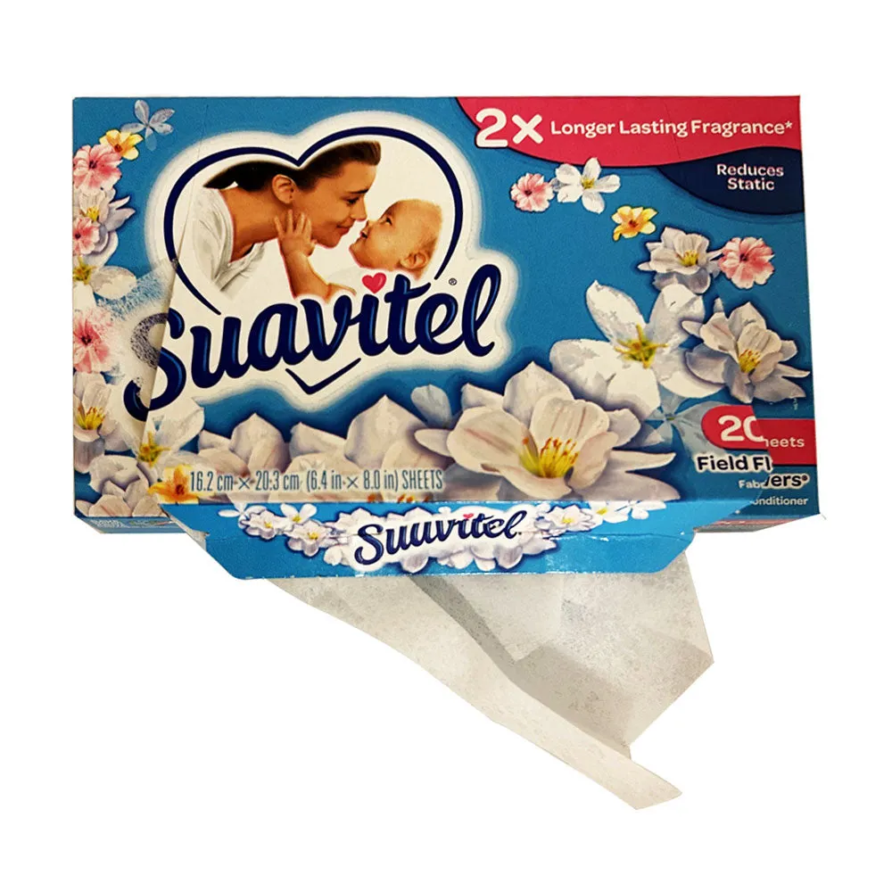 20ct Fabric Softener Dryer Sheets Laundry Long Lasting Fresh Scent Clean Clothes