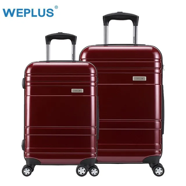 2Pcs/Set 20 Inch 24" Suitcases Pc Rolling Luggage Suitcase With Wheels Trolley Tas Lock Hardside