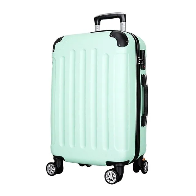 Abs Plastic Rolling Luggage Traveling Luggage Bags With Spinner Wheels Suitcases Trolley Bag For