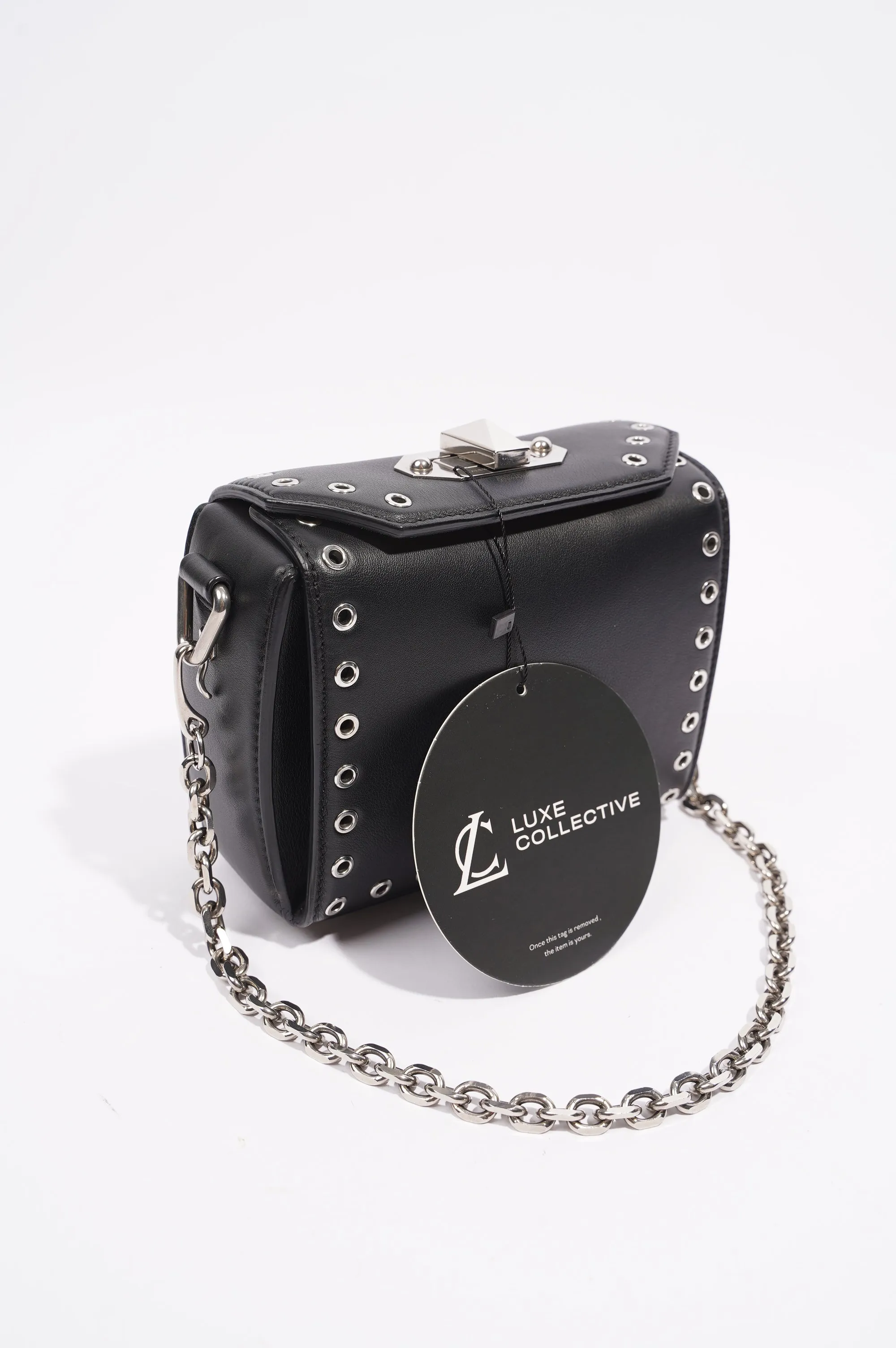 Alexander McQueen Womens Box Bag Black / Silver 16