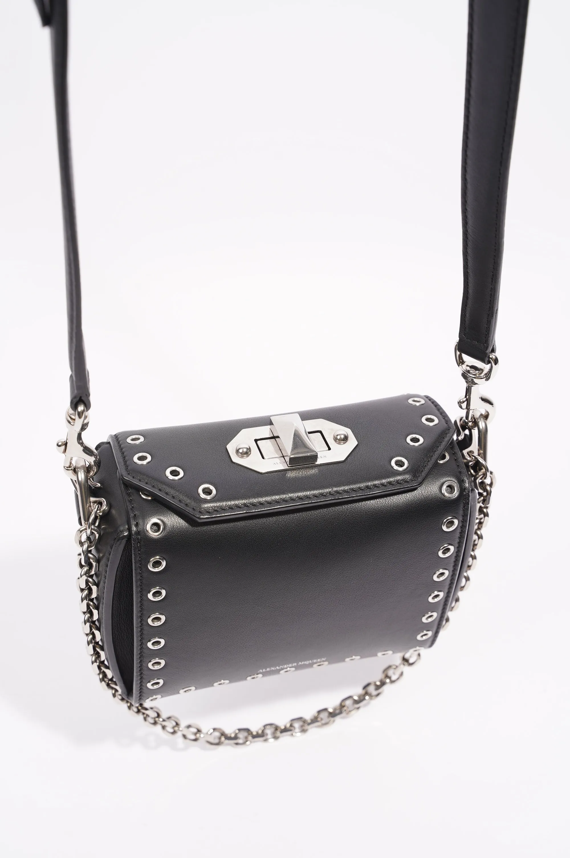 Alexander McQueen Womens Box Bag Black / Silver 16