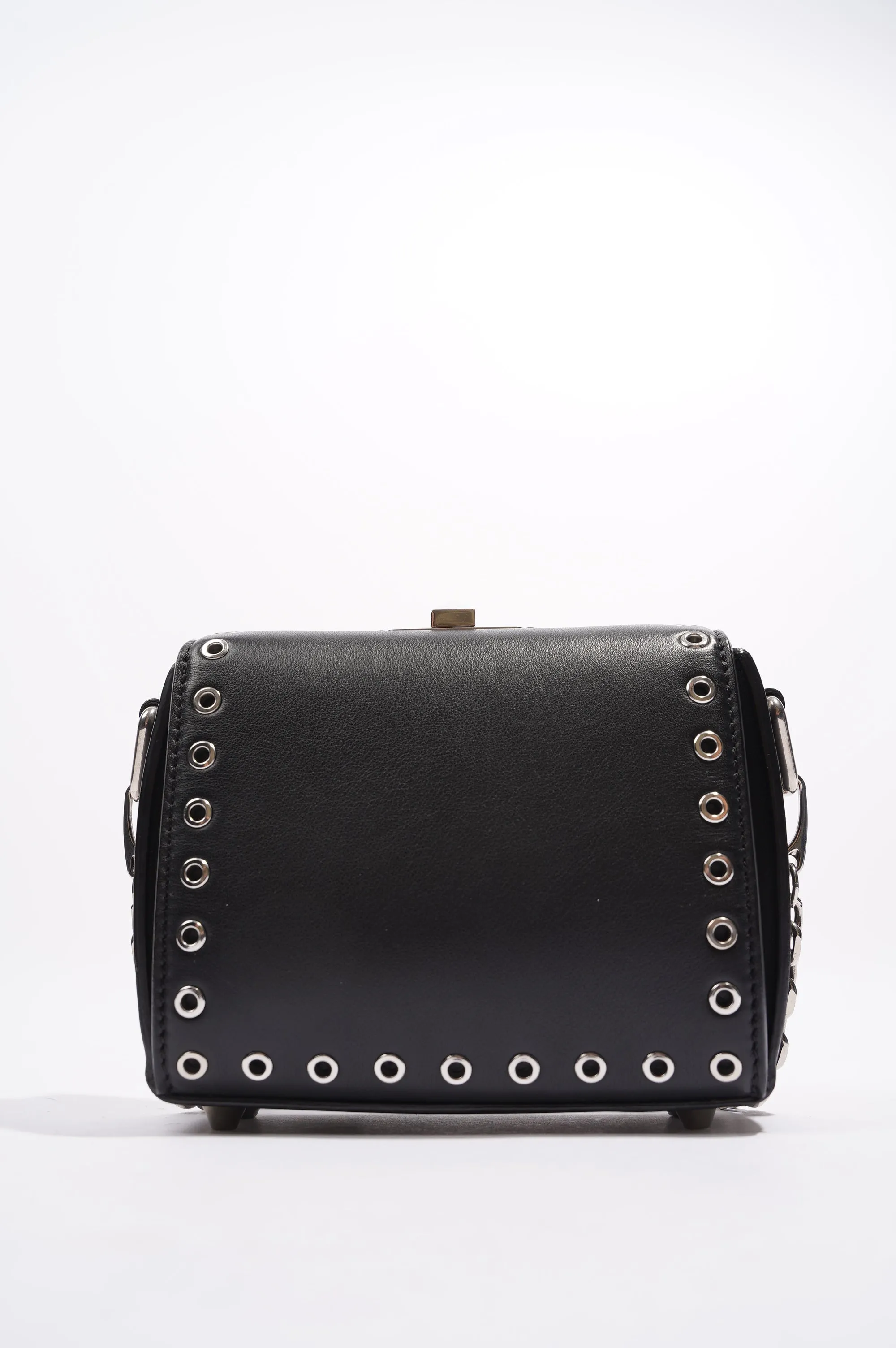Alexander McQueen Womens Box Bag Black / Silver 16