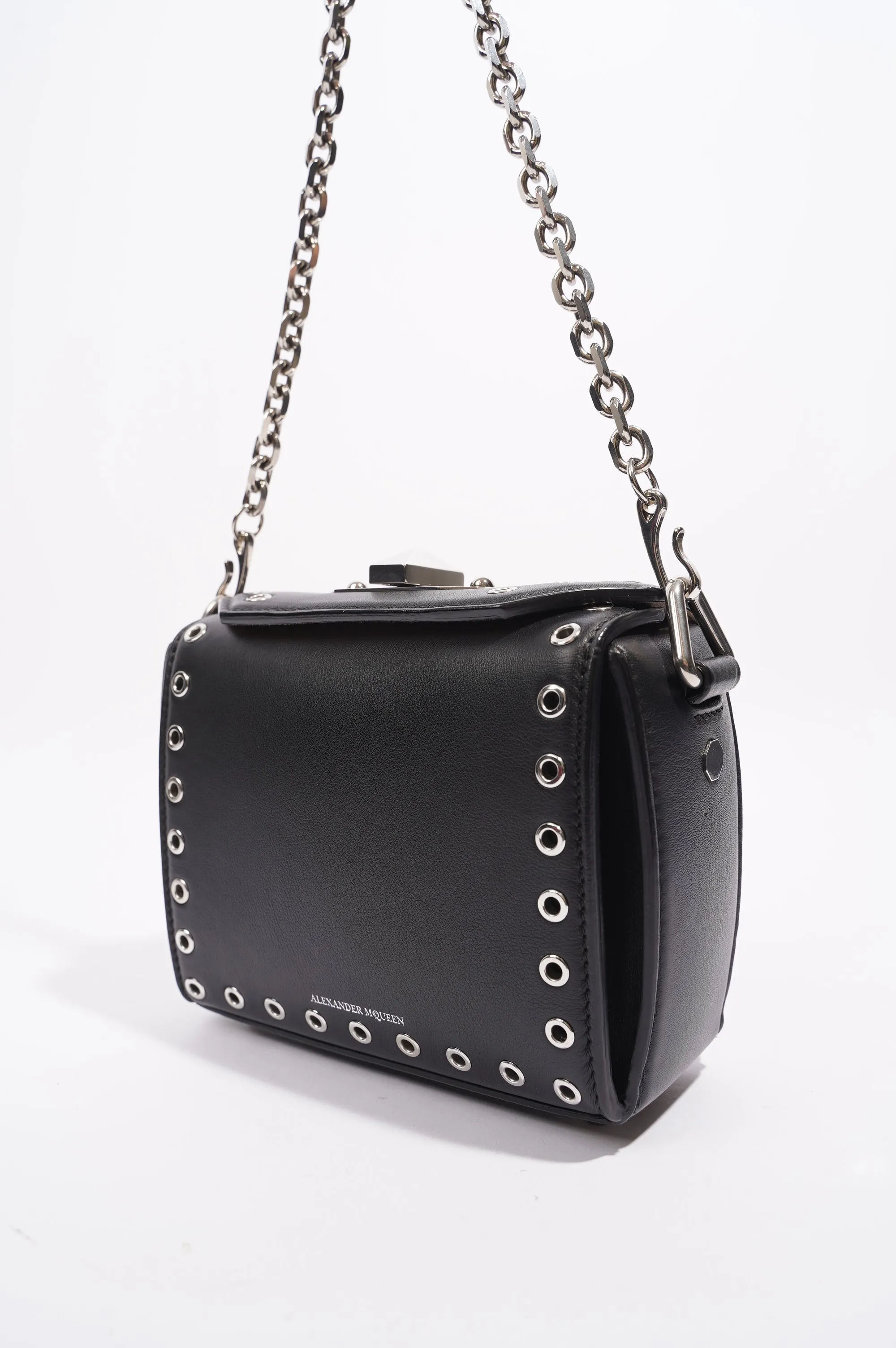 Alexander McQueen Womens Box Bag Black / Silver 16