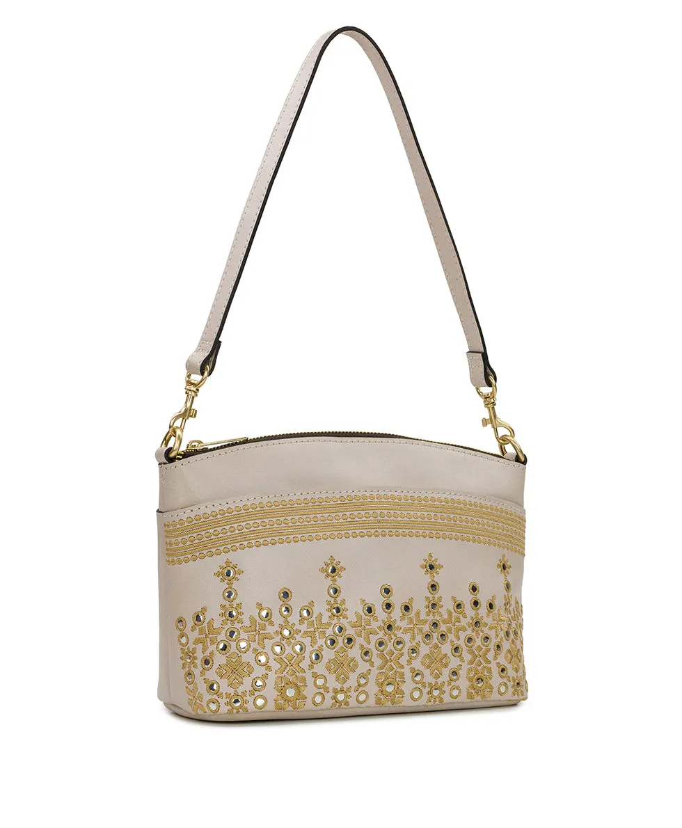 Arlee Crossbody - Greek Mirror Embroidery
