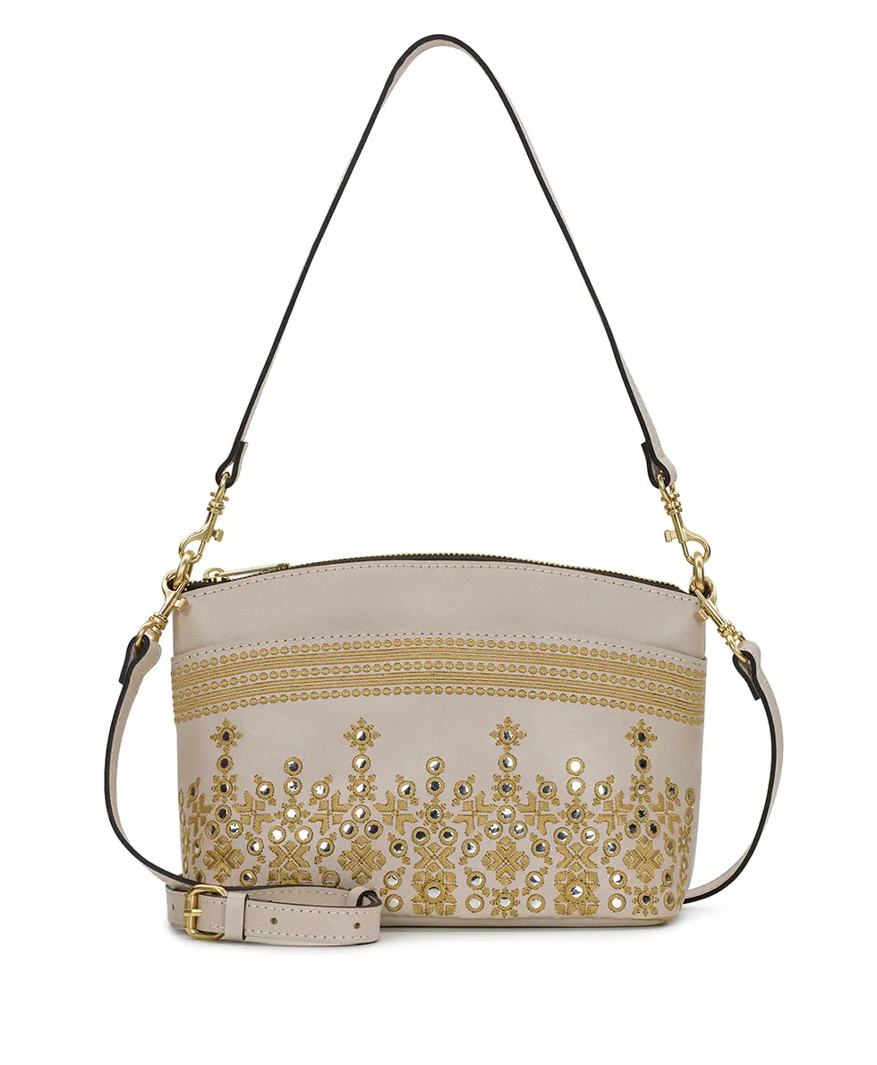 Arlee Crossbody - Greek Mirror Embroidery