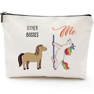 Boss Gifts for Women,Boss Fun Gifts, Boss Bags for Women,Boss Makeup Bag, Make Up Pouch,Boss Birthday Gifts