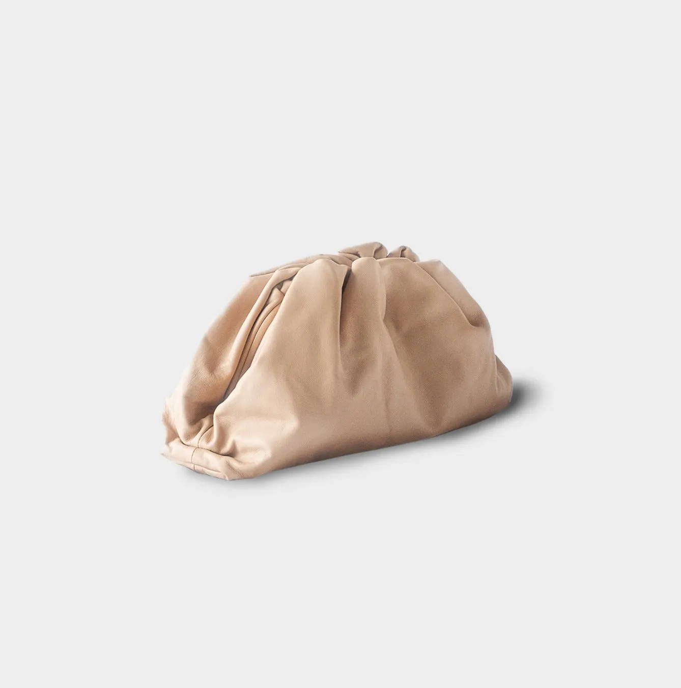 BOTTEGA VENETA - BEIGE CALFSKIN POUCH BAG