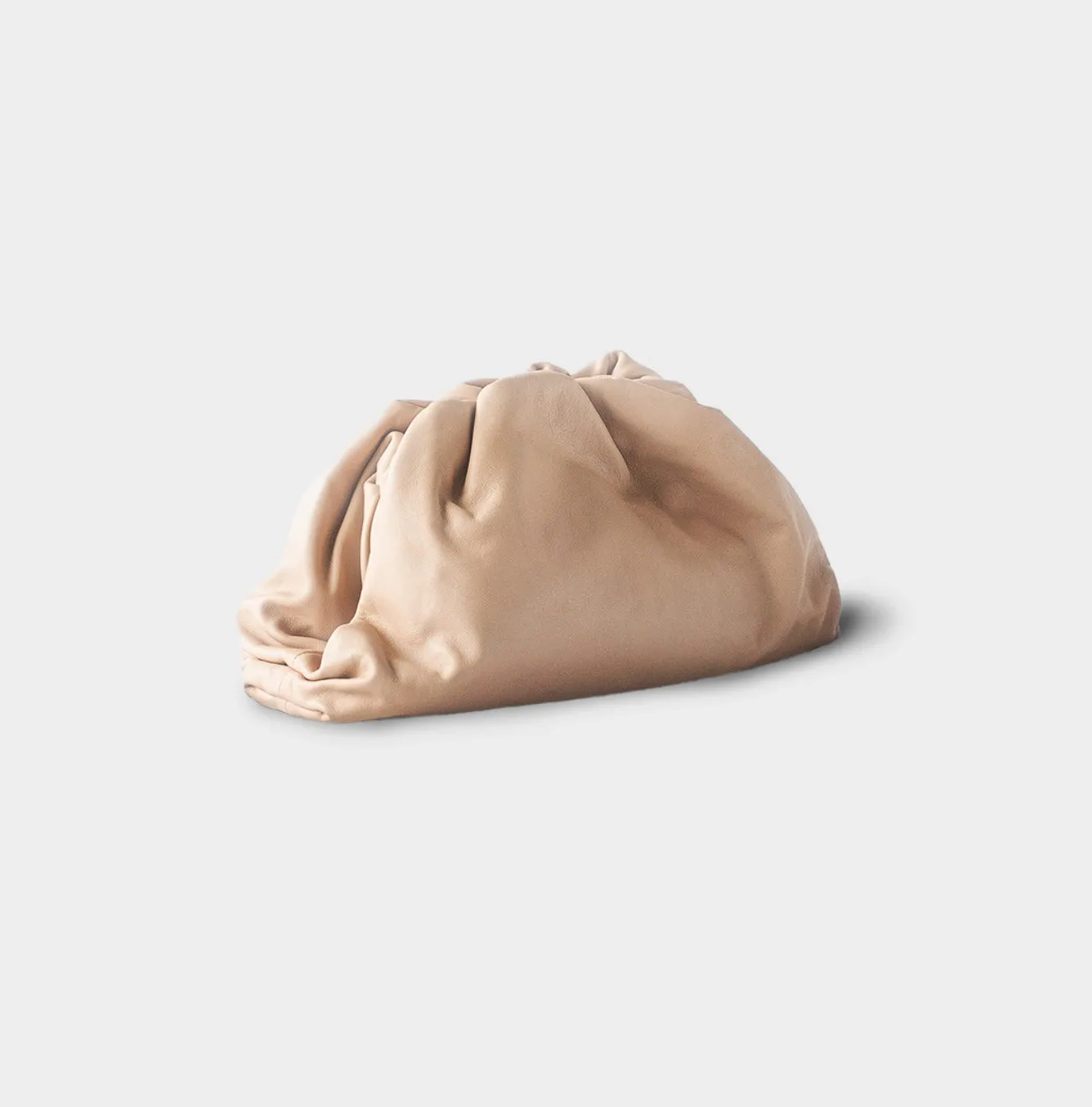 BOTTEGA VENETA - BEIGE CALFSKIN POUCH BAG