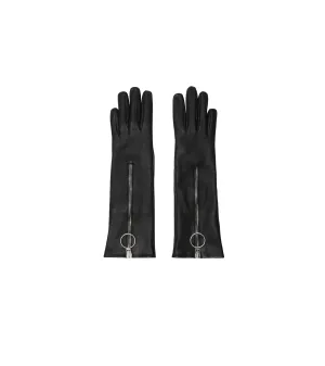 BURBERRY | LEATHER ZIP GLOVES