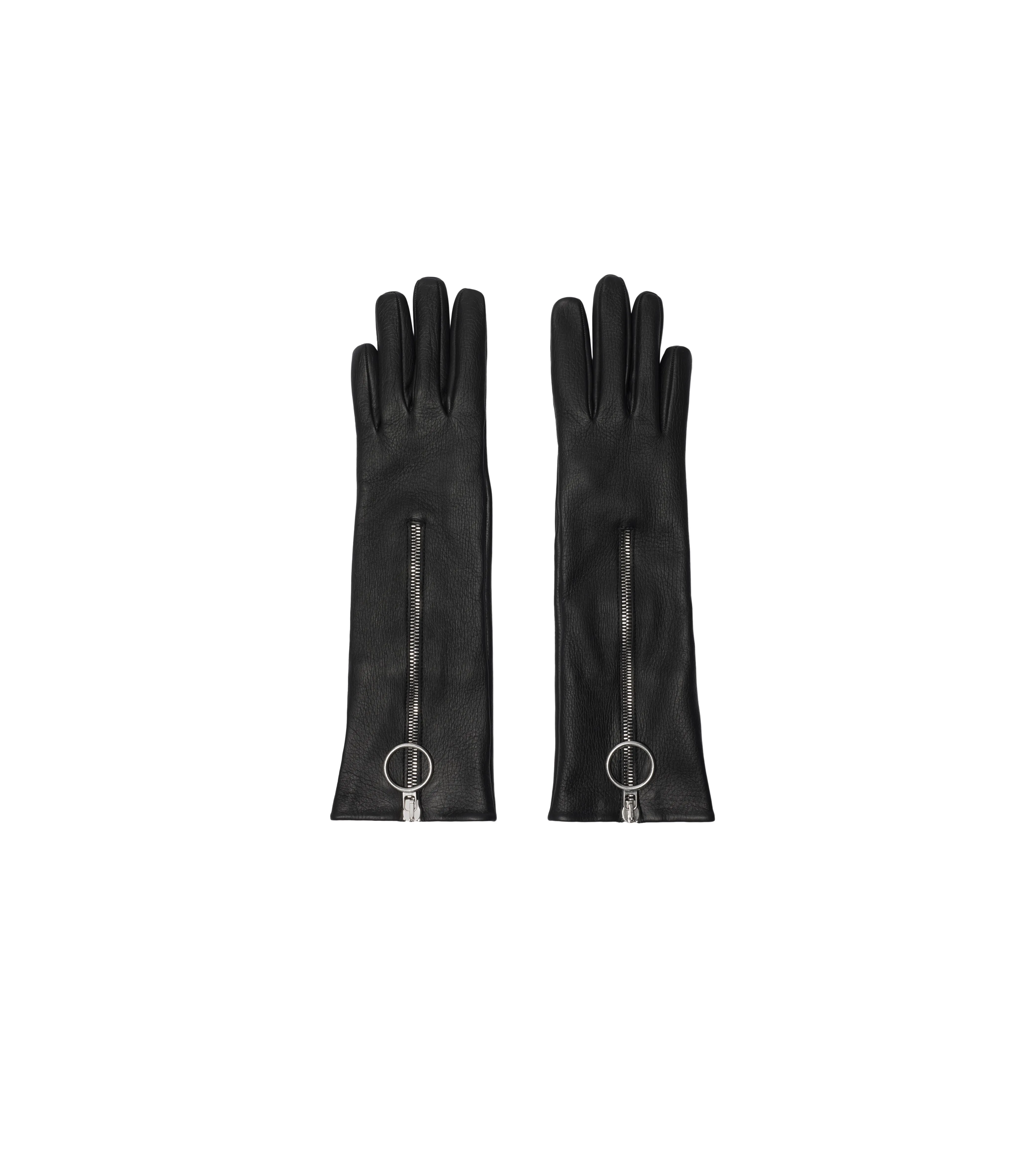 BURBERRY | LEATHER ZIP GLOVES