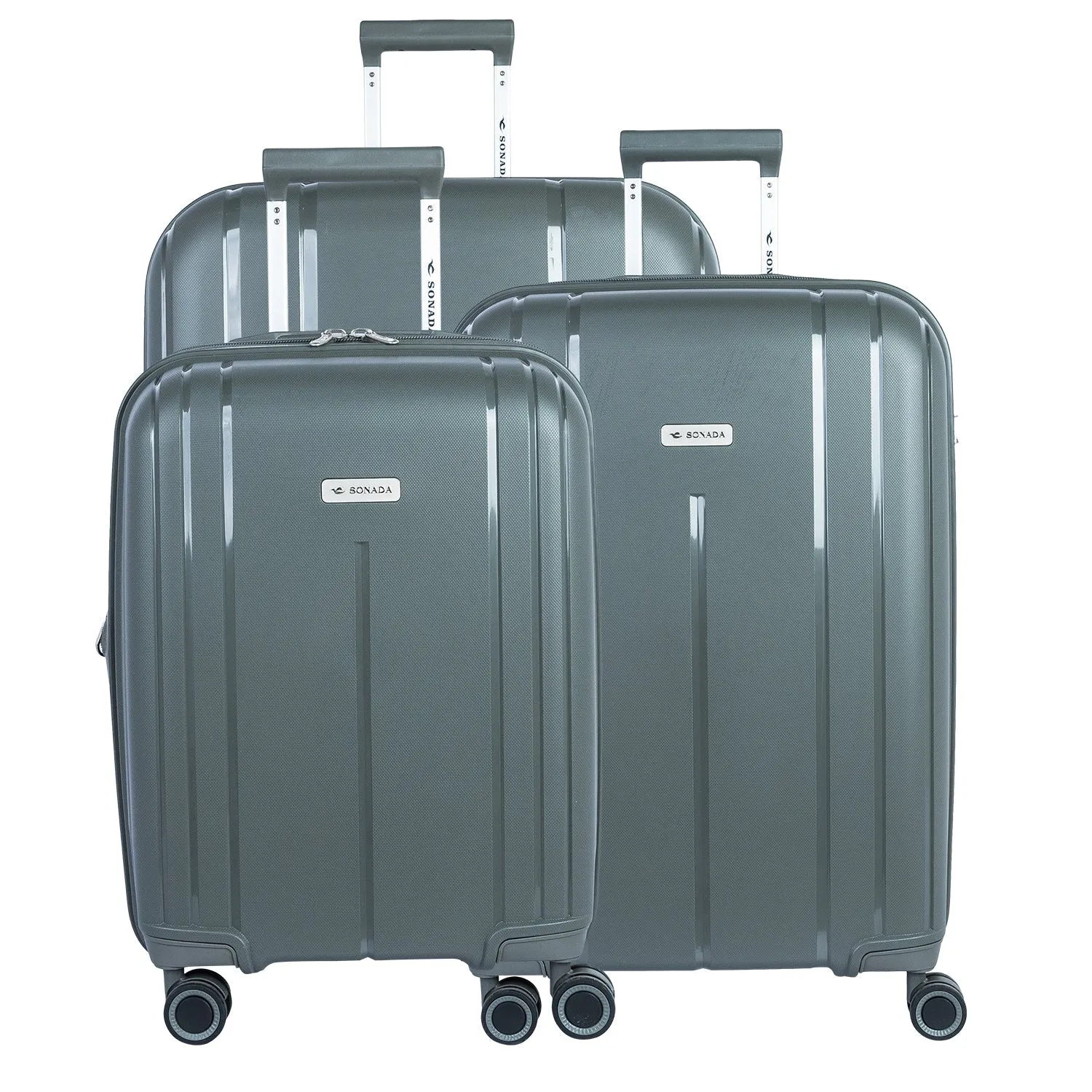 Cape Town Collection Trolley Set of 3   Free Beauty Case, Orange
