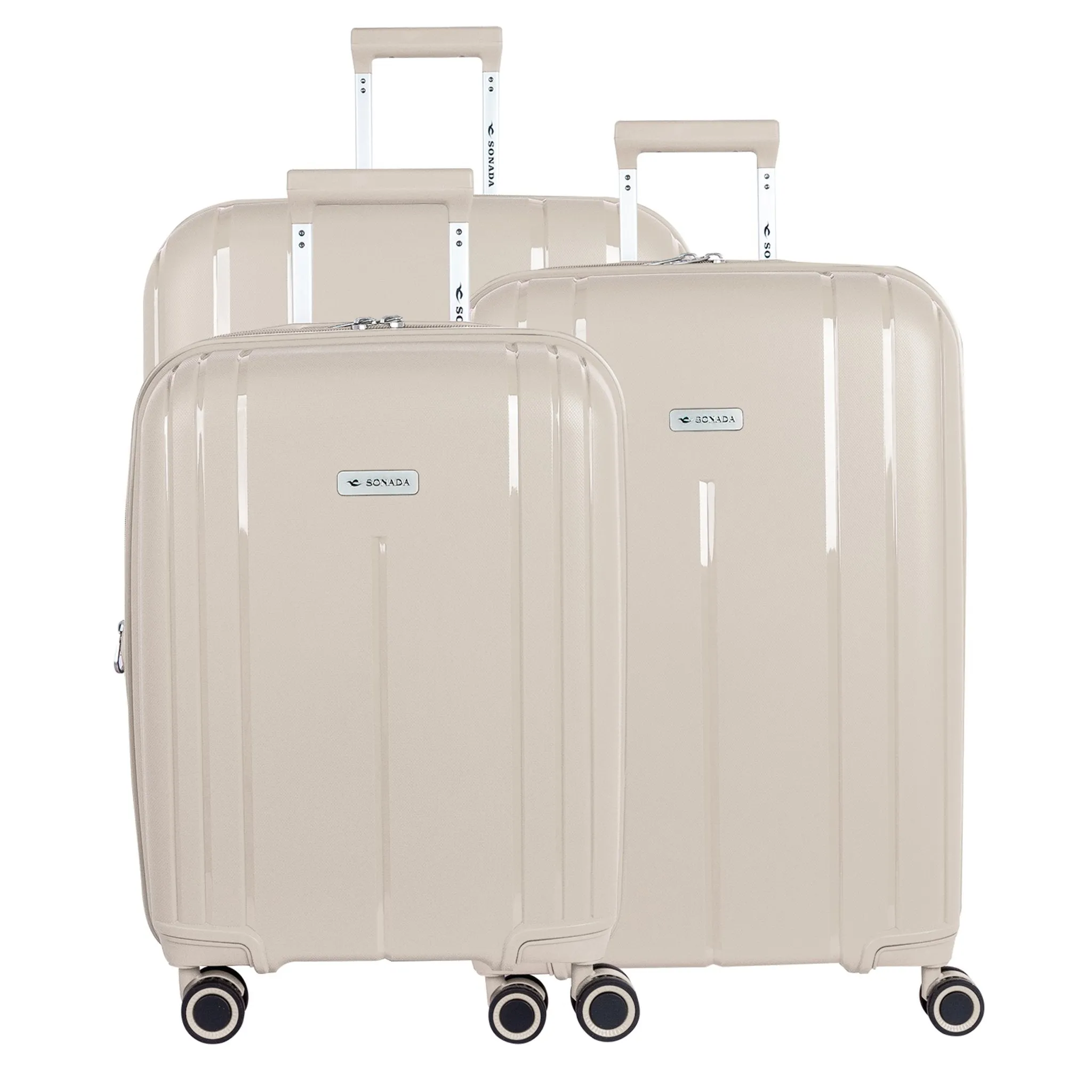 Cape Town Collection Trolley Set of 3   Free Beauty Case, Orange