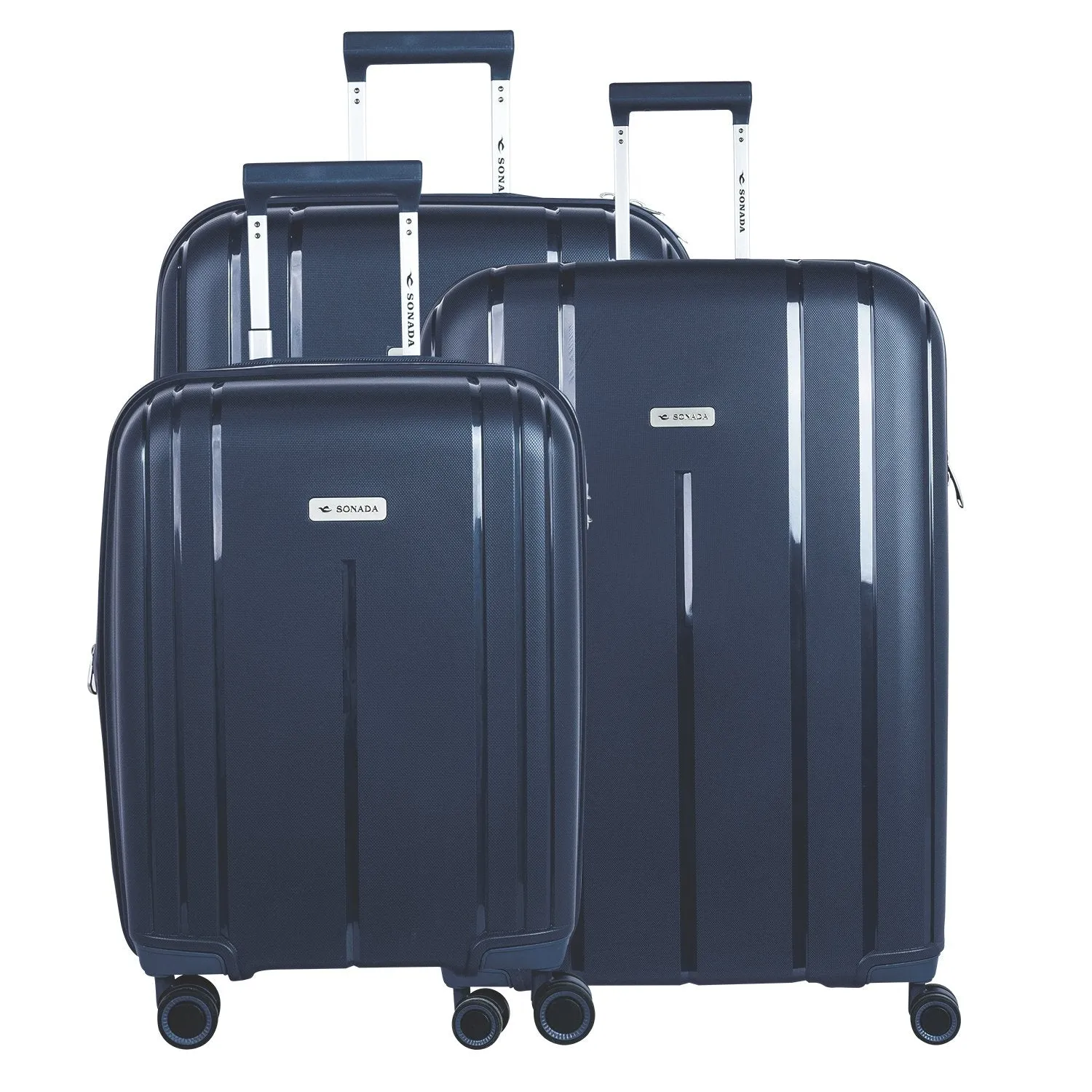 Cape Town Collection Trolley Set of 3   Free Beauty Case, Orange