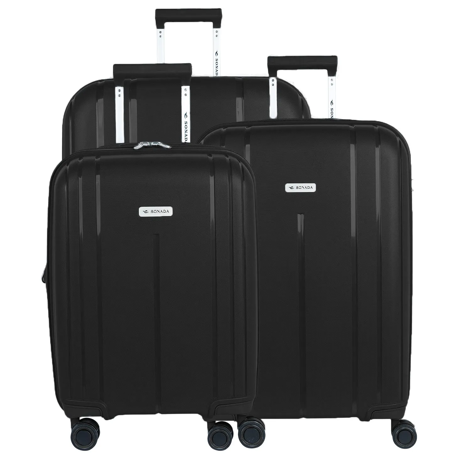 Cape Town Collection Trolley Set of 3   Free Beauty Case, Orange