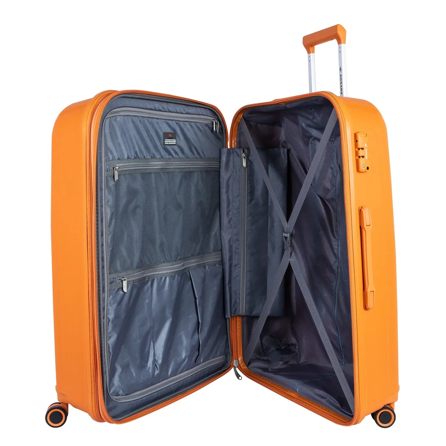 Cape Town Collection Trolley Set of 3   Free Beauty Case, Orange