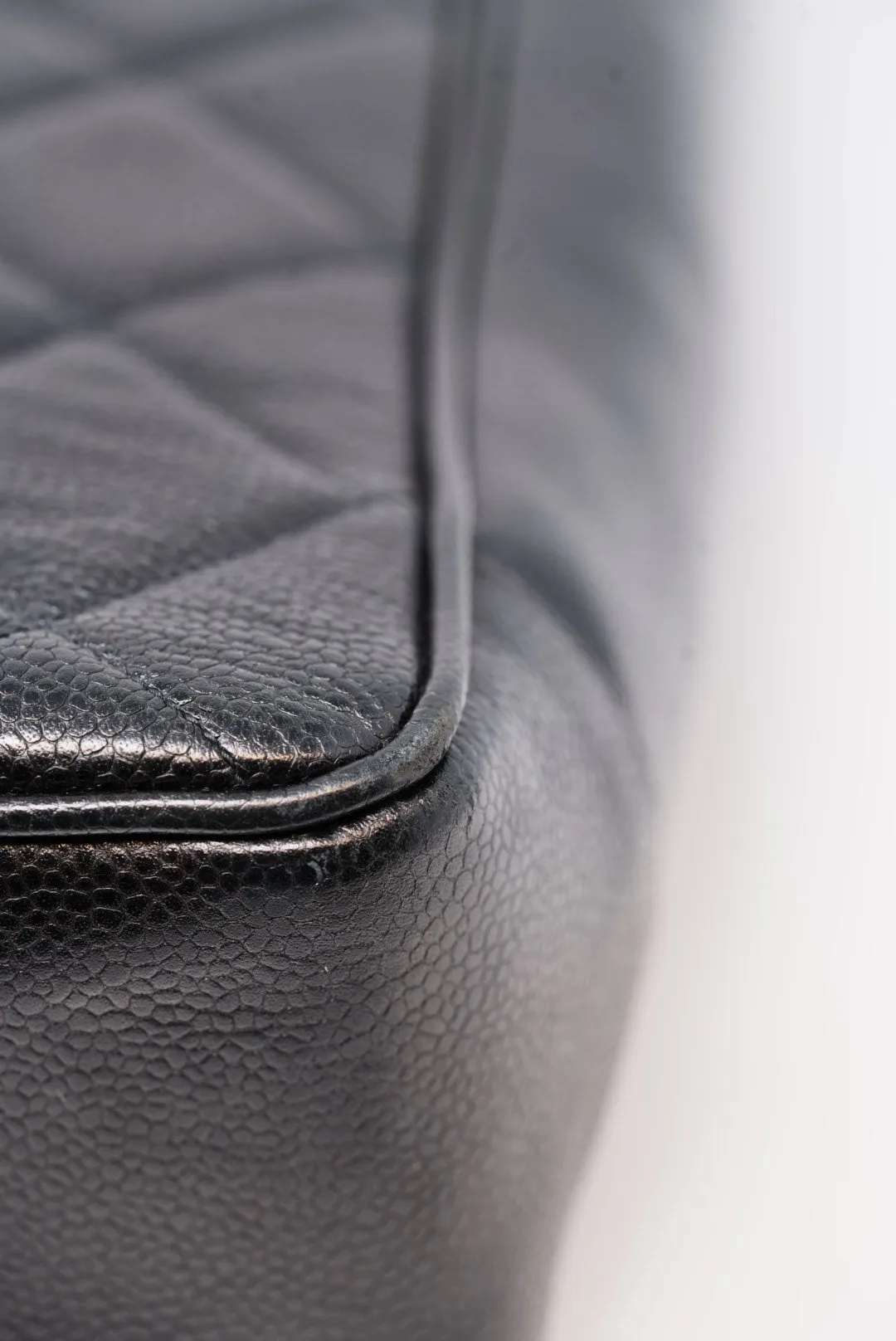 Chanel Black Quilted Caviar Tote Bag
