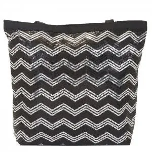 Chevron Sequin Tote [4971]