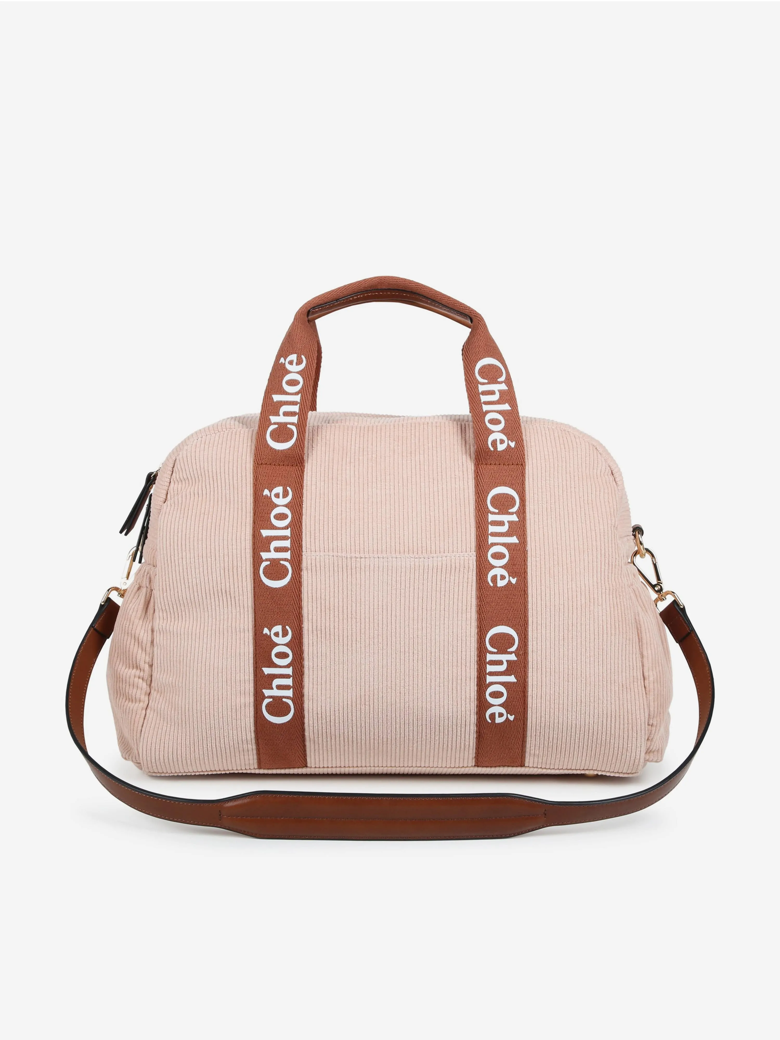 Chloé Baby Girls Corduroy Changing Bag in Pink (41cm)