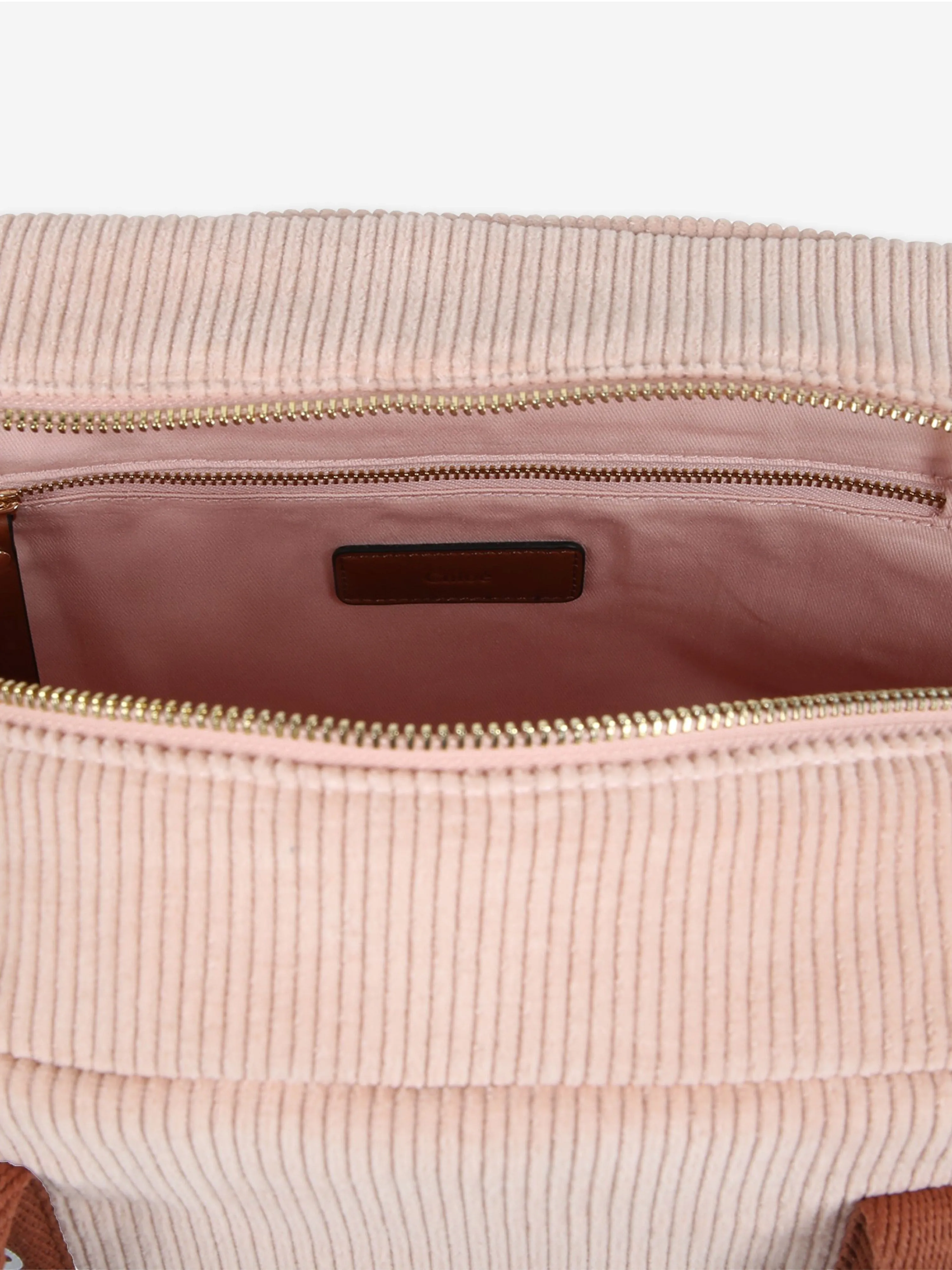 Chloé Baby Girls Corduroy Changing Bag in Pink (41cm)