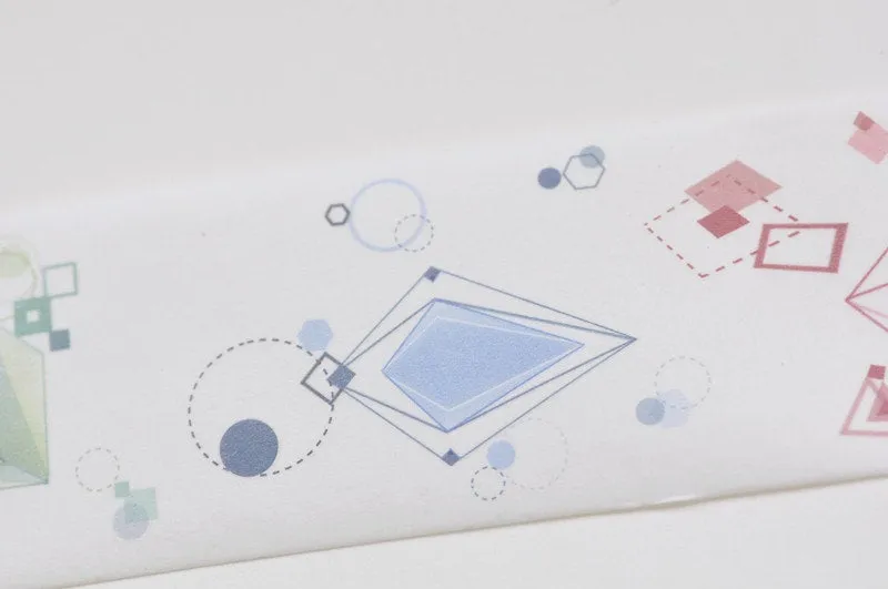 Colorful Geometric Shapes Masking Washi Tape 40mm x 3M A10586