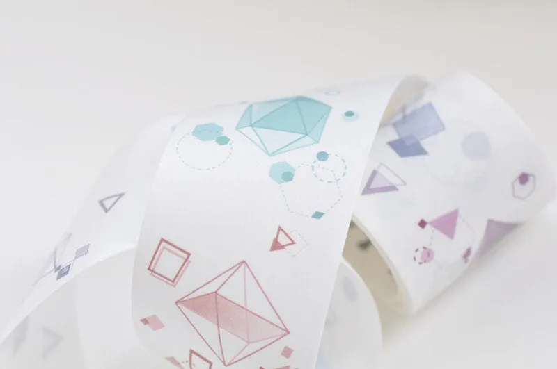 Colorful Geometric Shapes Masking Washi Tape 40mm x 3M A10586