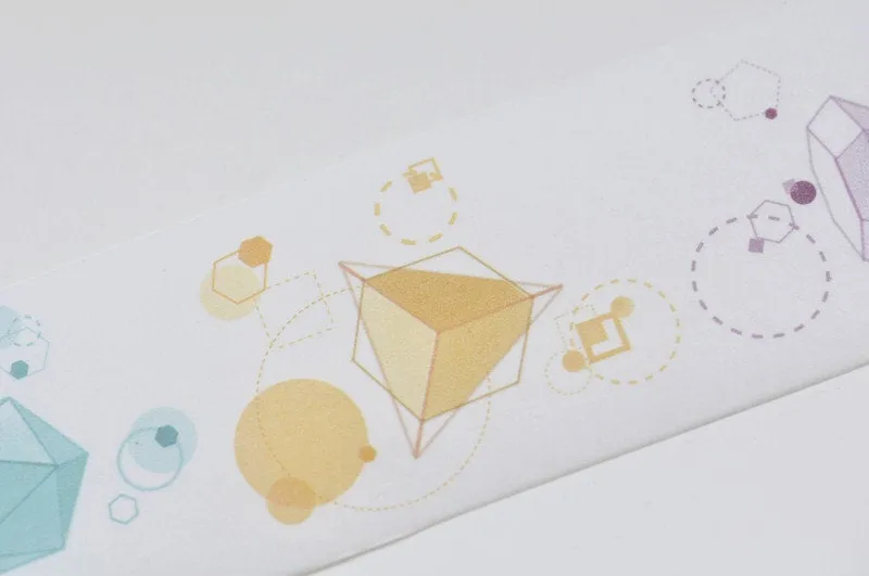 Colorful Geometric Shapes Masking Washi Tape 40mm x 3M A10586