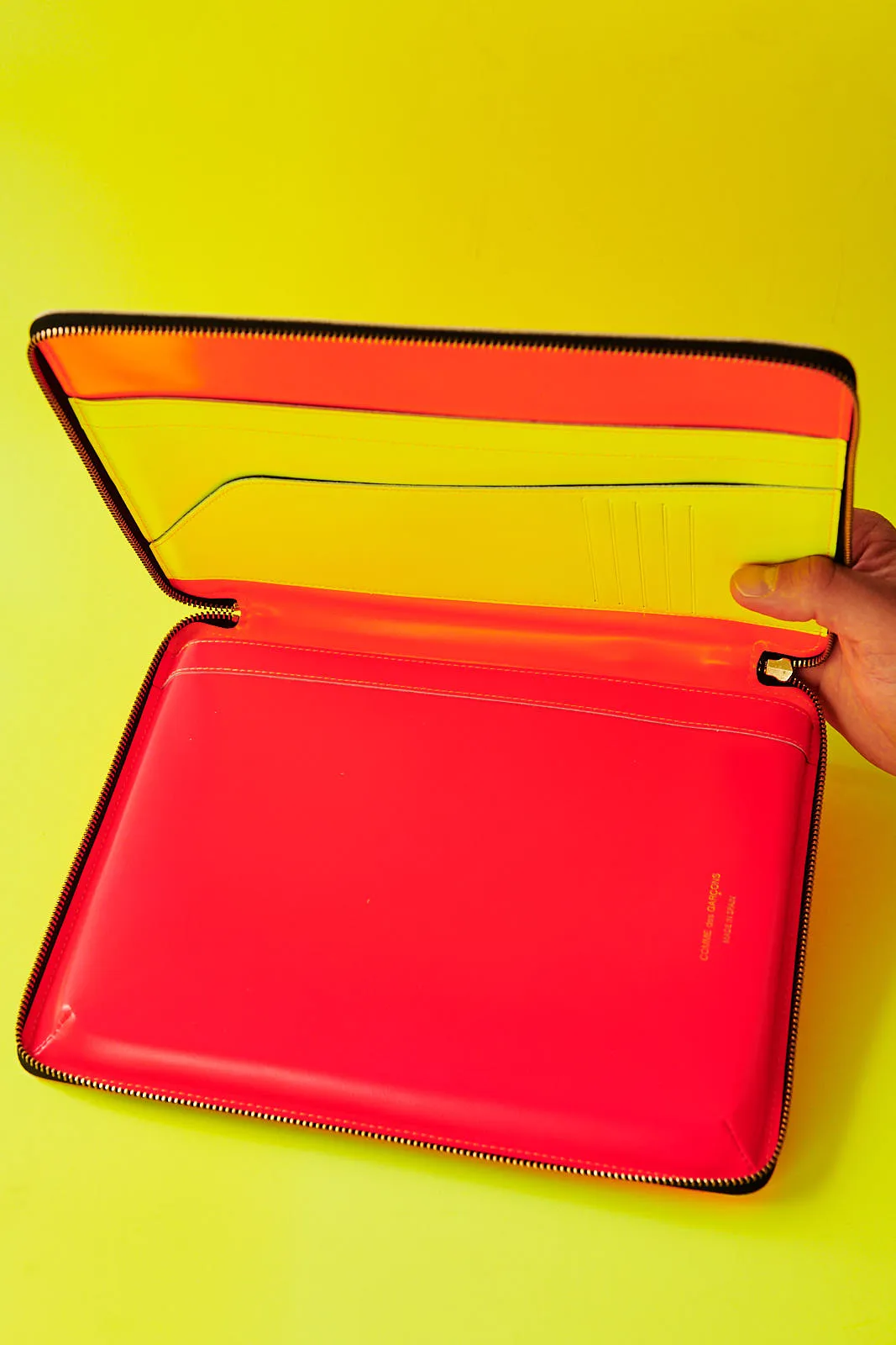 Comme des Garçons Super Fluo Light Orange iPad case