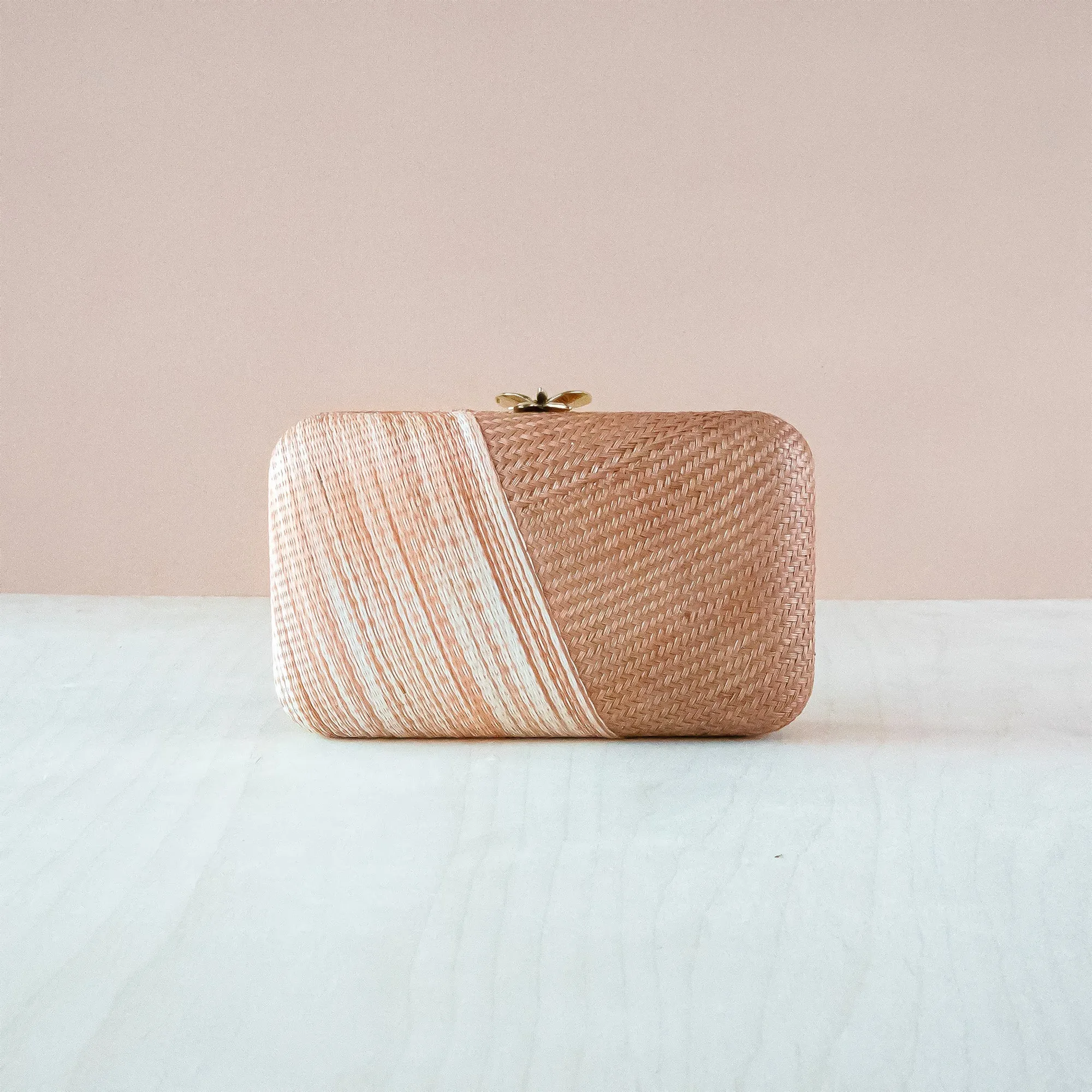 Coral Kimono Clutch Bag - Straw Purse | LIKHÂ