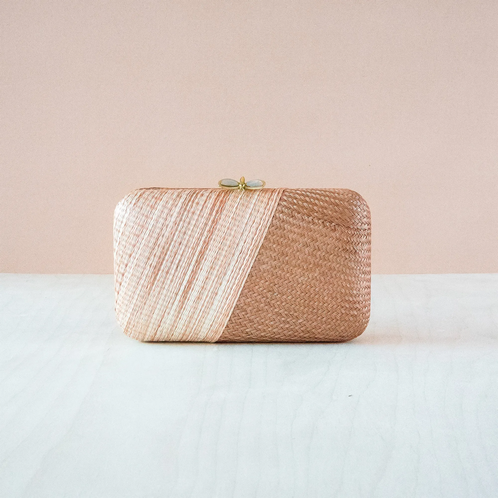 Coral Kimono Clutch Bag - Straw Purse | LIKHÂ