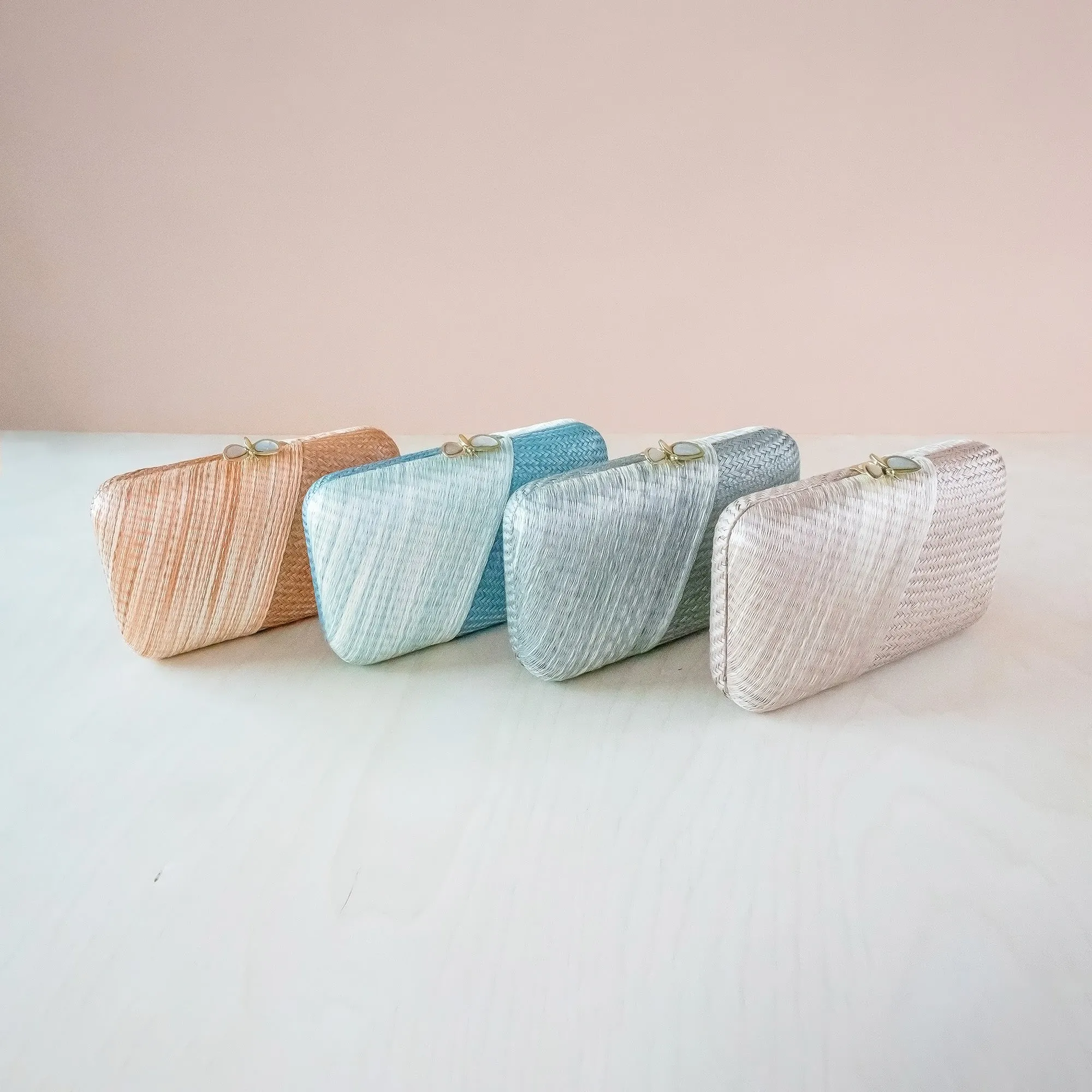 Coral Kimono Clutch Bag - Straw Purse | LIKHÂ