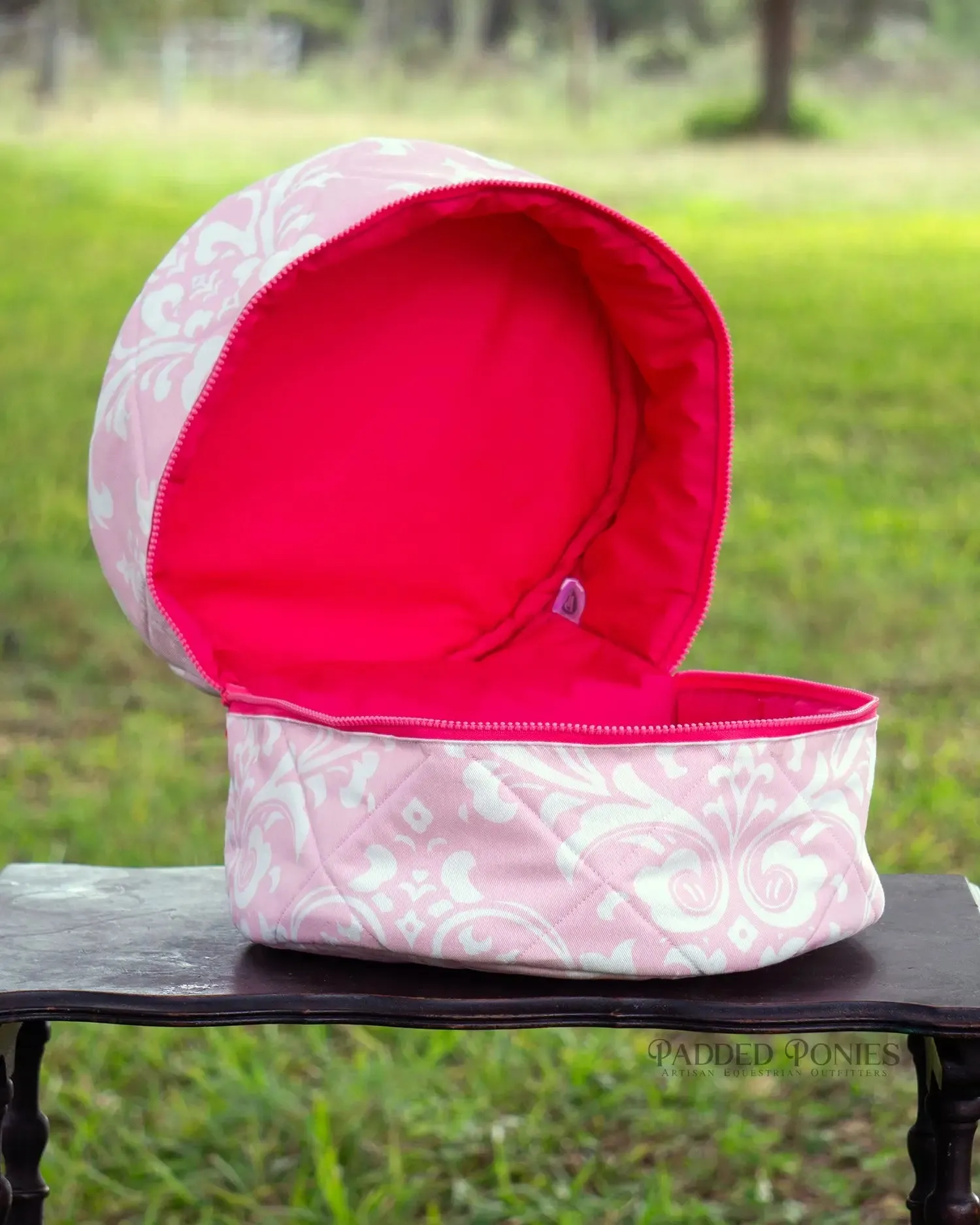 Custom Damask Round Helmet Bag
