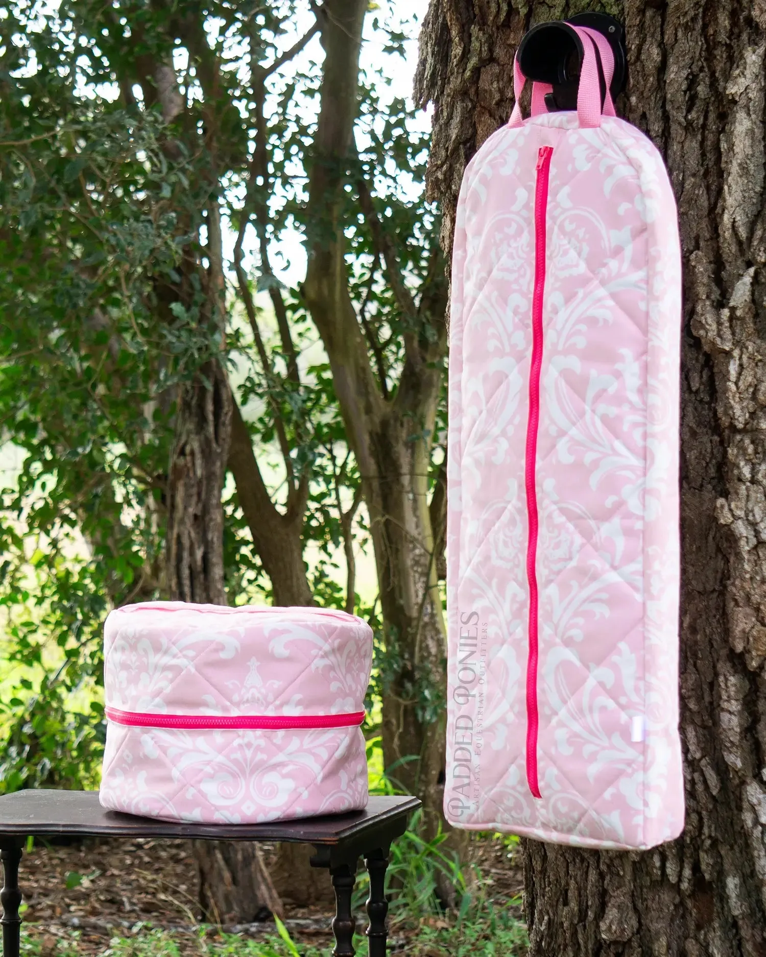 Custom Damask Round Helmet Bag