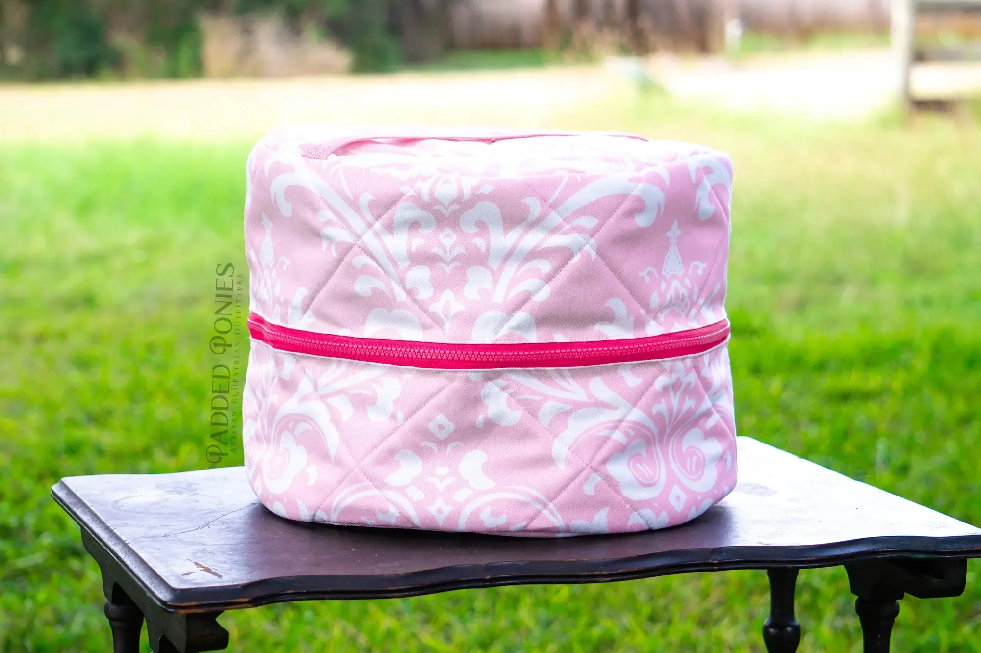 Custom Damask Round Helmet Bag