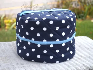 Custom Polka Dot Round Helmet Bag
