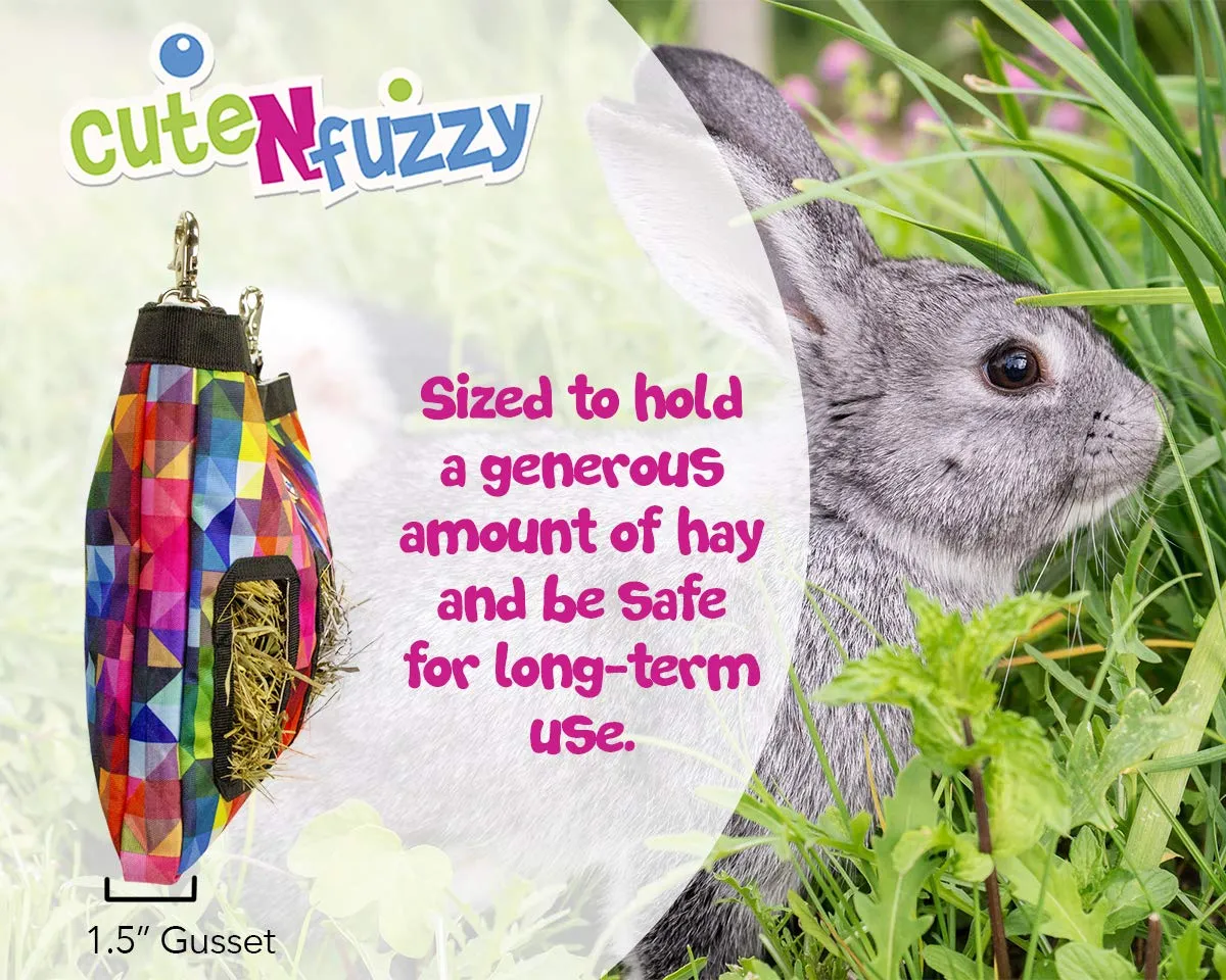 CuteNfuzzy Small Pet Small Hay Bag for Guinea Pigs and Rabbits with 6 Month Warranty 9x11x1.5"