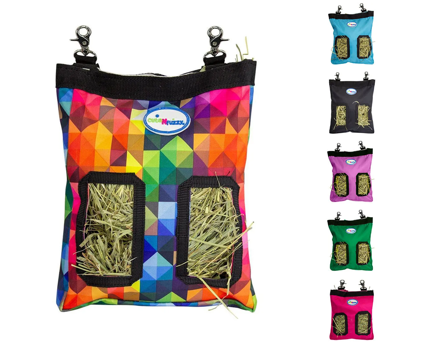 CuteNfuzzy Small Pet Small Hay Bag for Guinea Pigs and Rabbits with 6 Month Warranty 9x11x1.5"