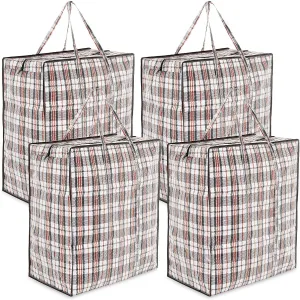 DECO EXPRESS Strong Large Laundry Bags Pack of 4, Storage Bags
