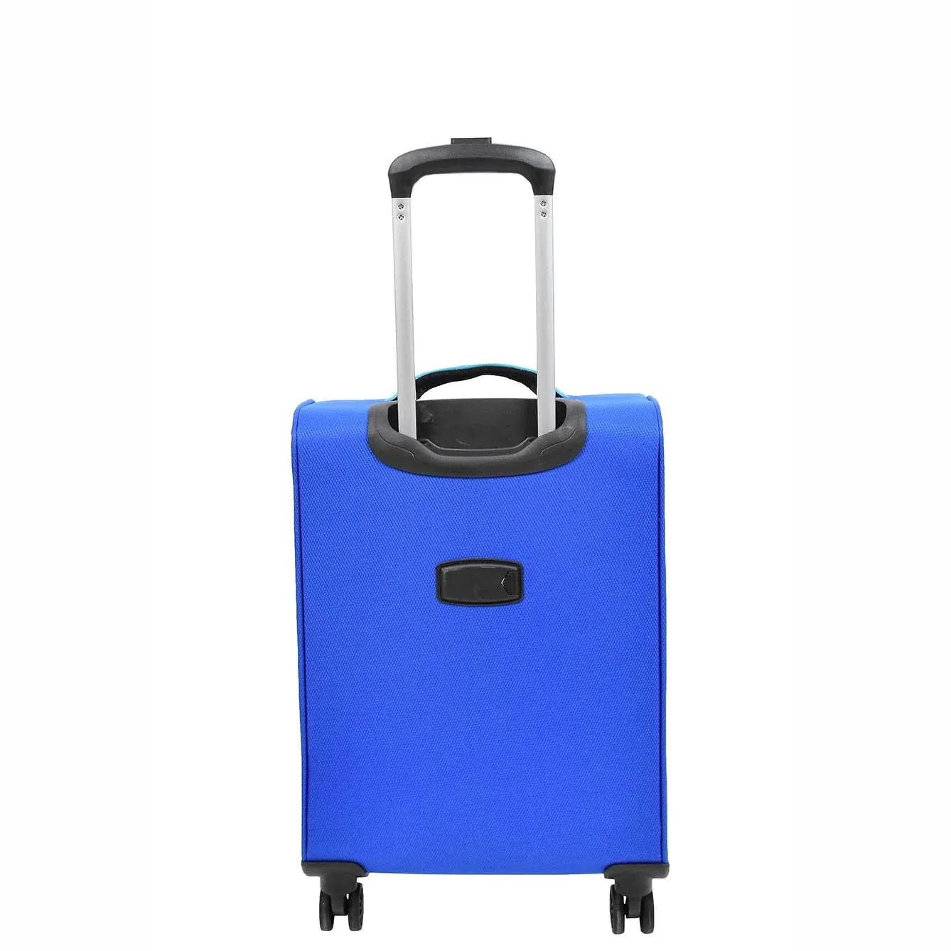 DR521 Lightweight 4 Wheel Soft Hand Luggage Cabin Size Suitcase Blue
