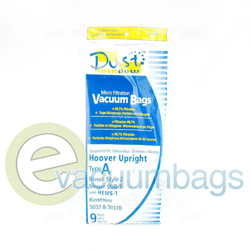 EnviroCare Type A, Style 2, SUB-3 Paper Vacuum Bags by EnviroCare, 9 Pack #809-9DW