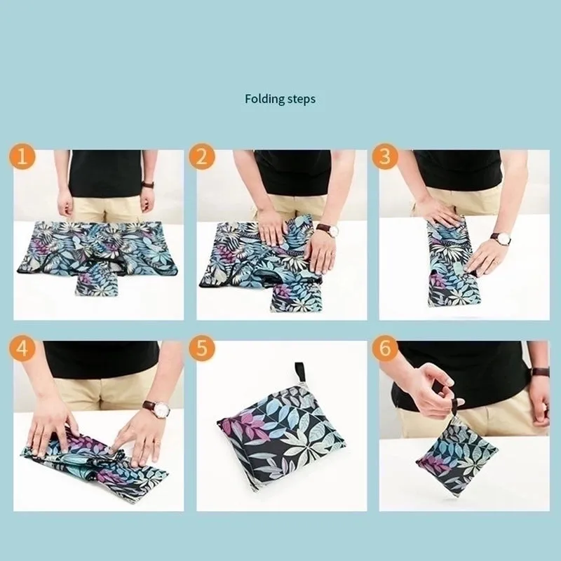 Fashion Geometry Oxford Cloth Household Shopping Bag