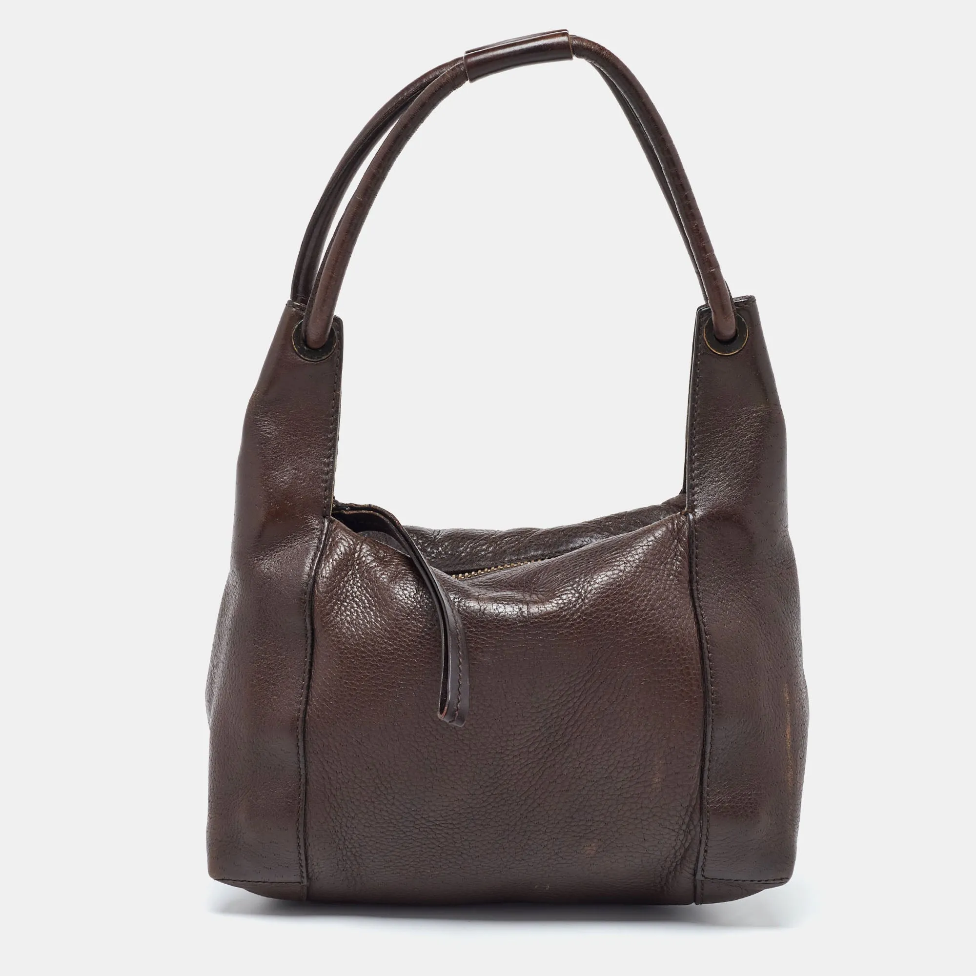 Gucci Dark Leather Baguette Bag
