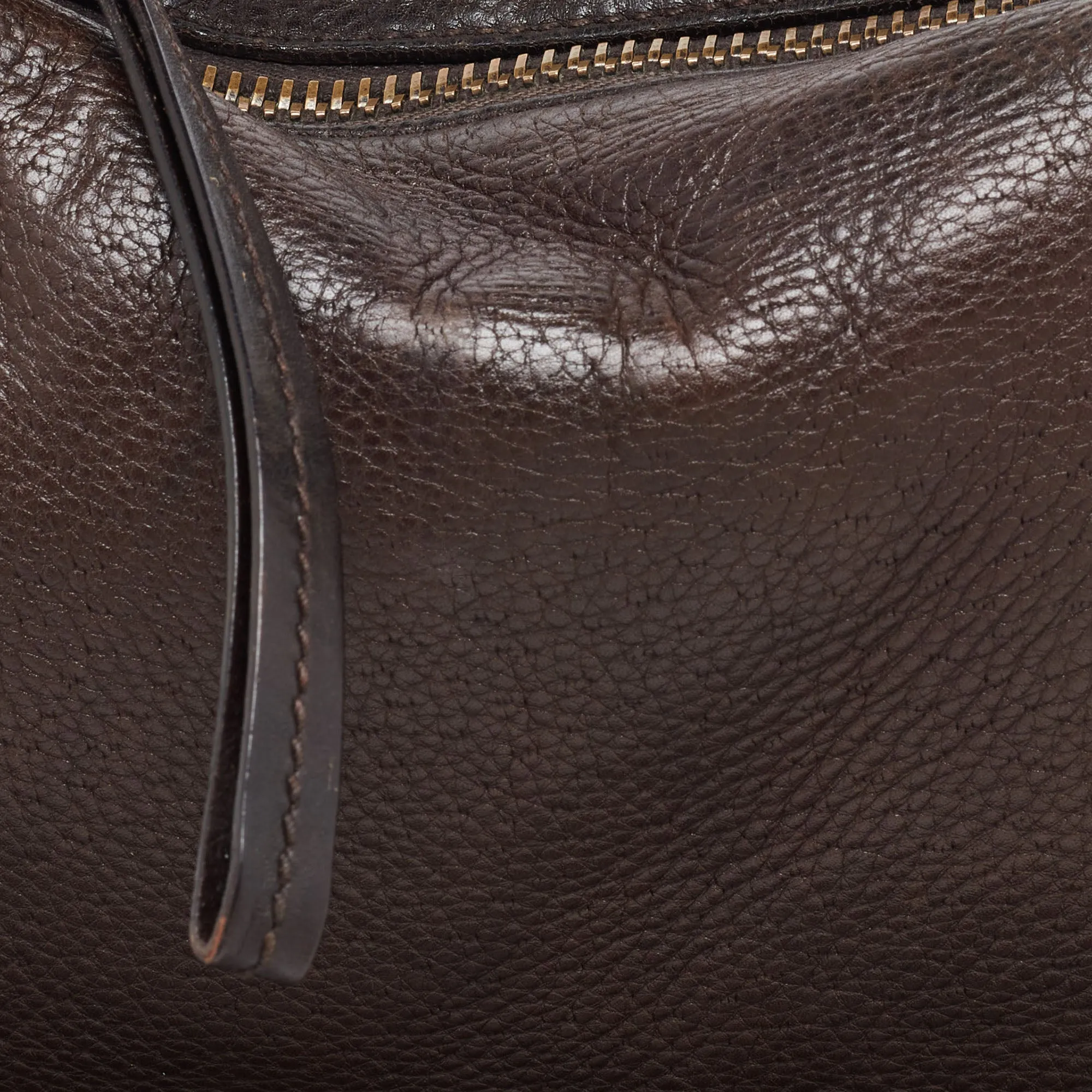 Gucci Dark Leather Baguette Bag