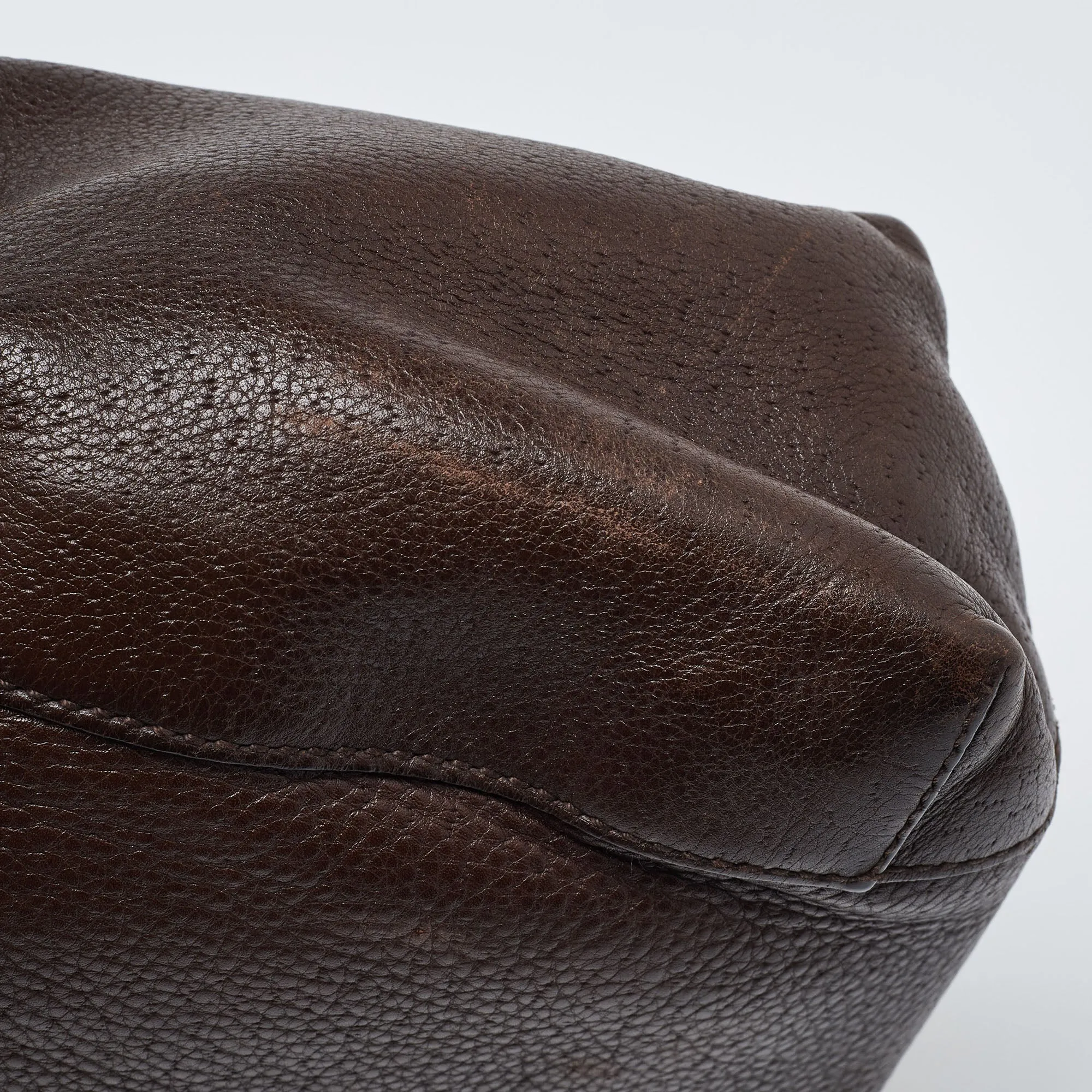 Gucci Dark Leather Baguette Bag