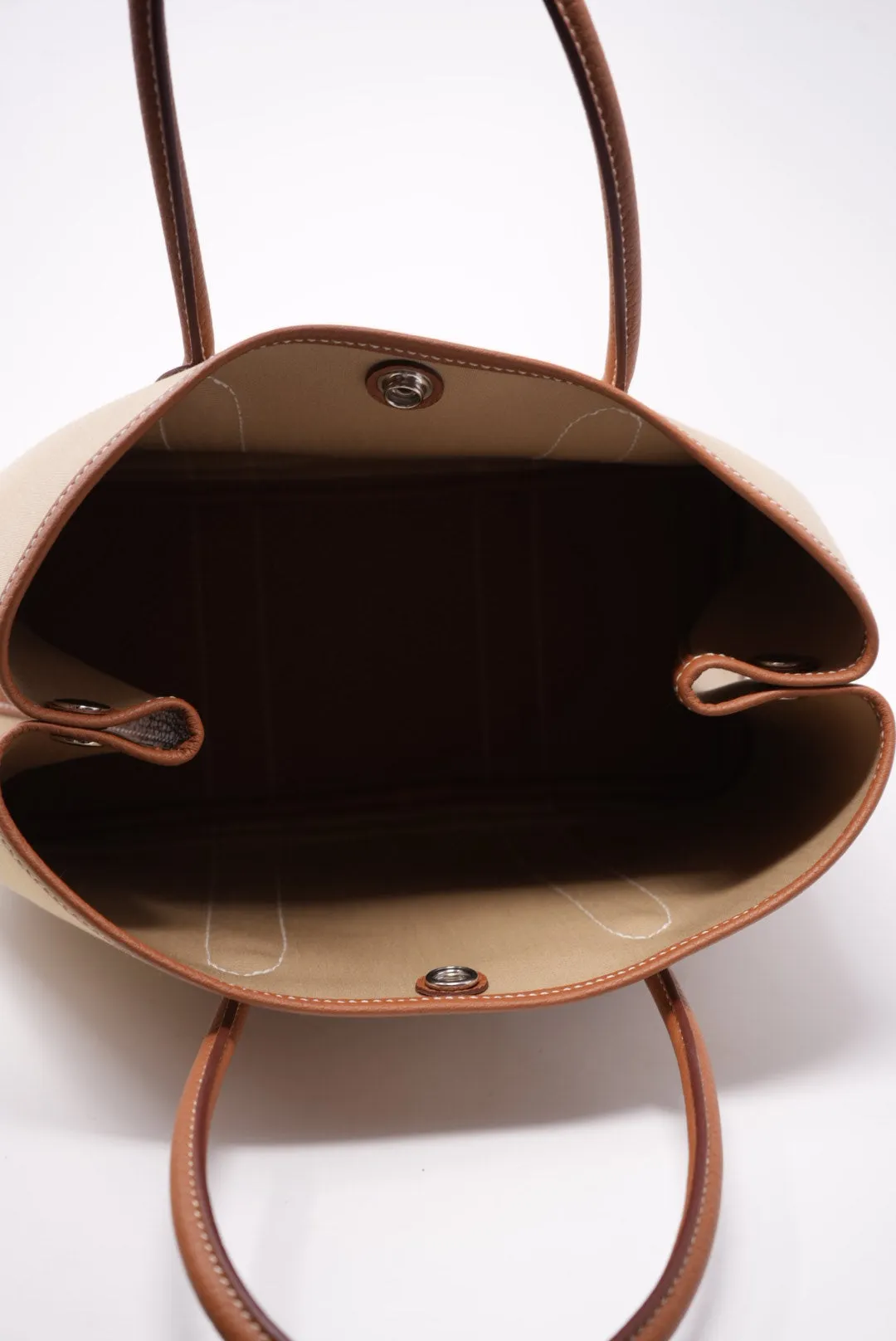 Hermes Garden Party 30 Canvas Trench/Gold