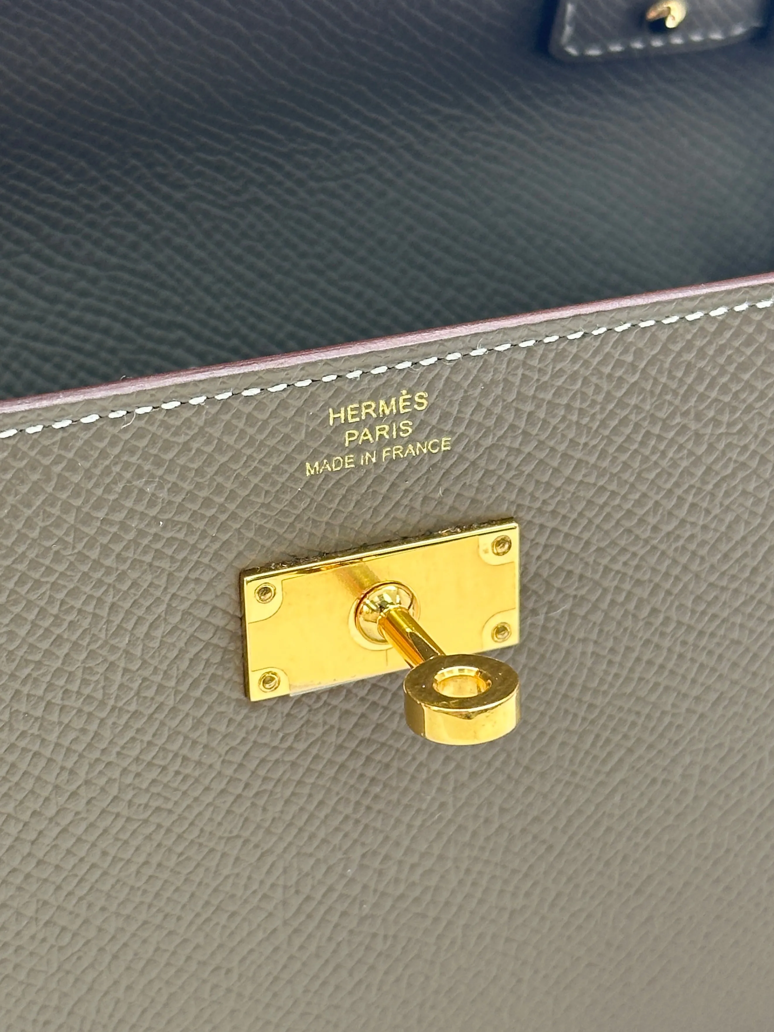 Herms Kelly To Go Etoupe Epsom Gold Hardware BOX FRESH