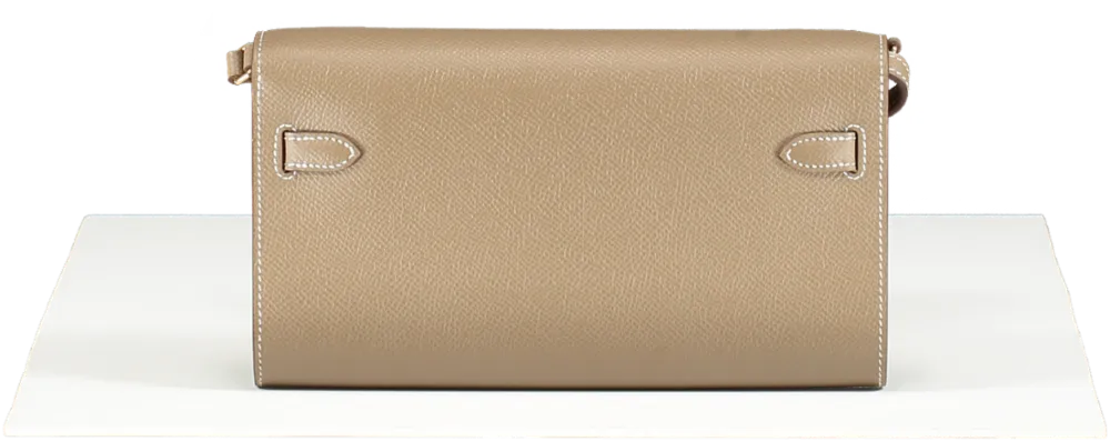 Herms Kelly To Go Etoupe Epsom Gold Hardware BOX FRESH