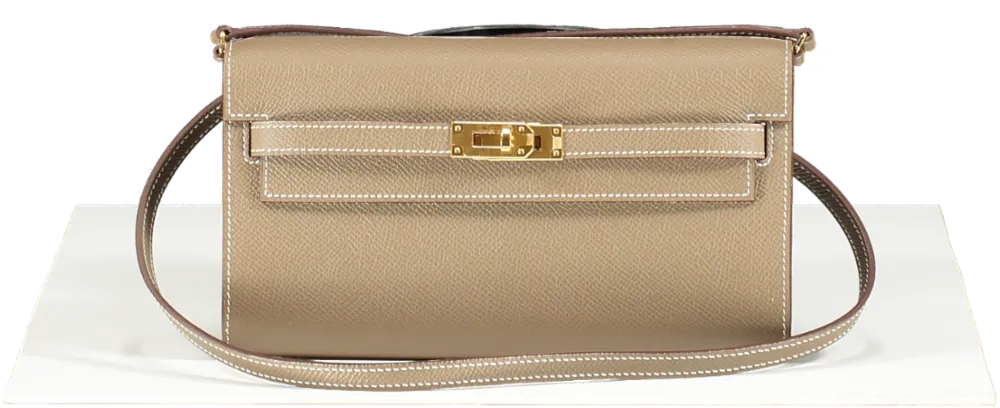 Herms Kelly To Go Etoupe Epsom Gold Hardware BOX FRESH