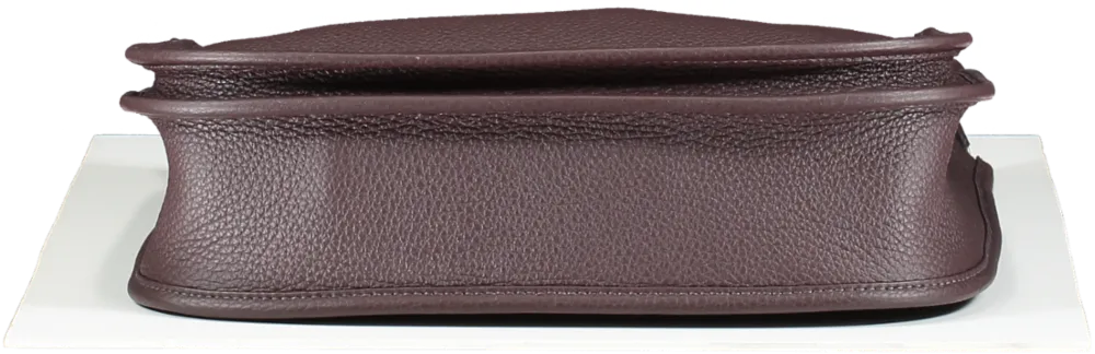 Herms Rouge Sellier Chocolate Clemence Evelyne 29 Handbag with Gold Hardware BOX FRESH