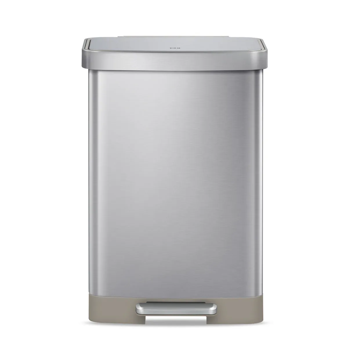 Hudson 50L / 13.2 Gal Step Can with Bag Compartment - Matte Stainless Steel