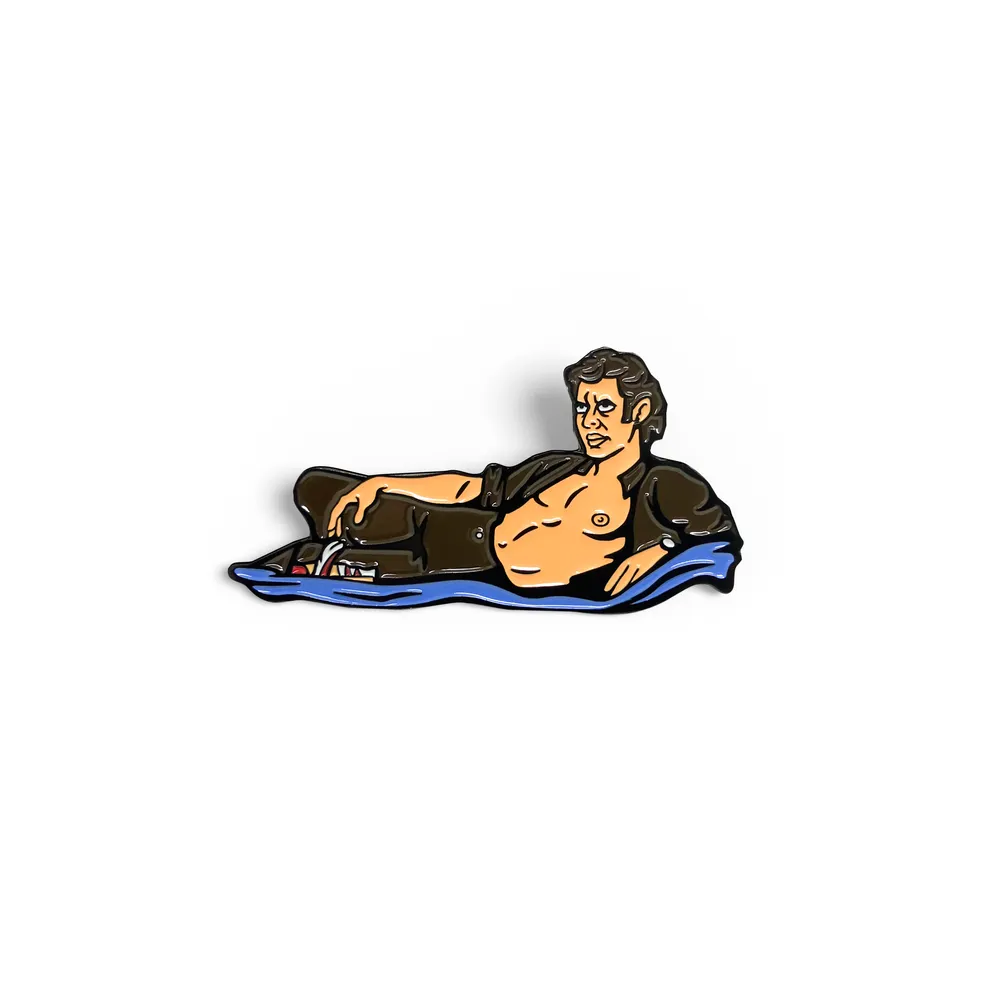 Jeff Goldblum Chaos Theorist Enamel Pin